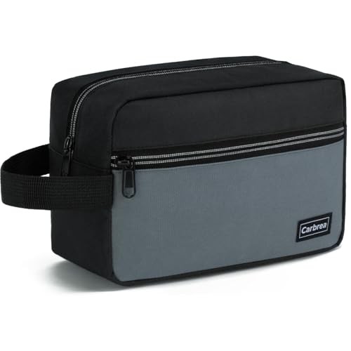 Travel Toiletry Bag Small Dopp Kit for Men Skincare Black