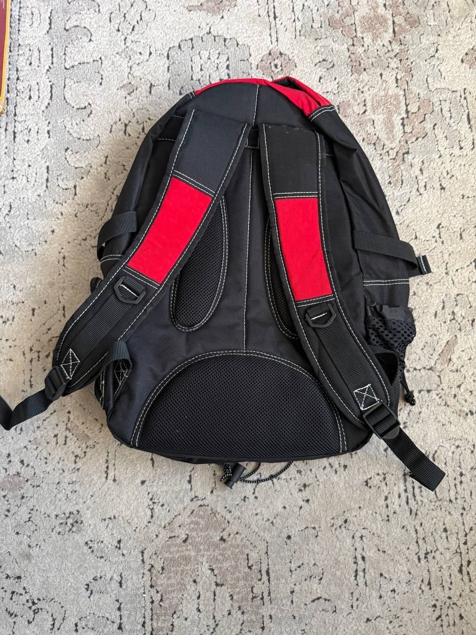 Overland Gear Travel Backpack Black Red Hiking School Laptop Carry On Bag