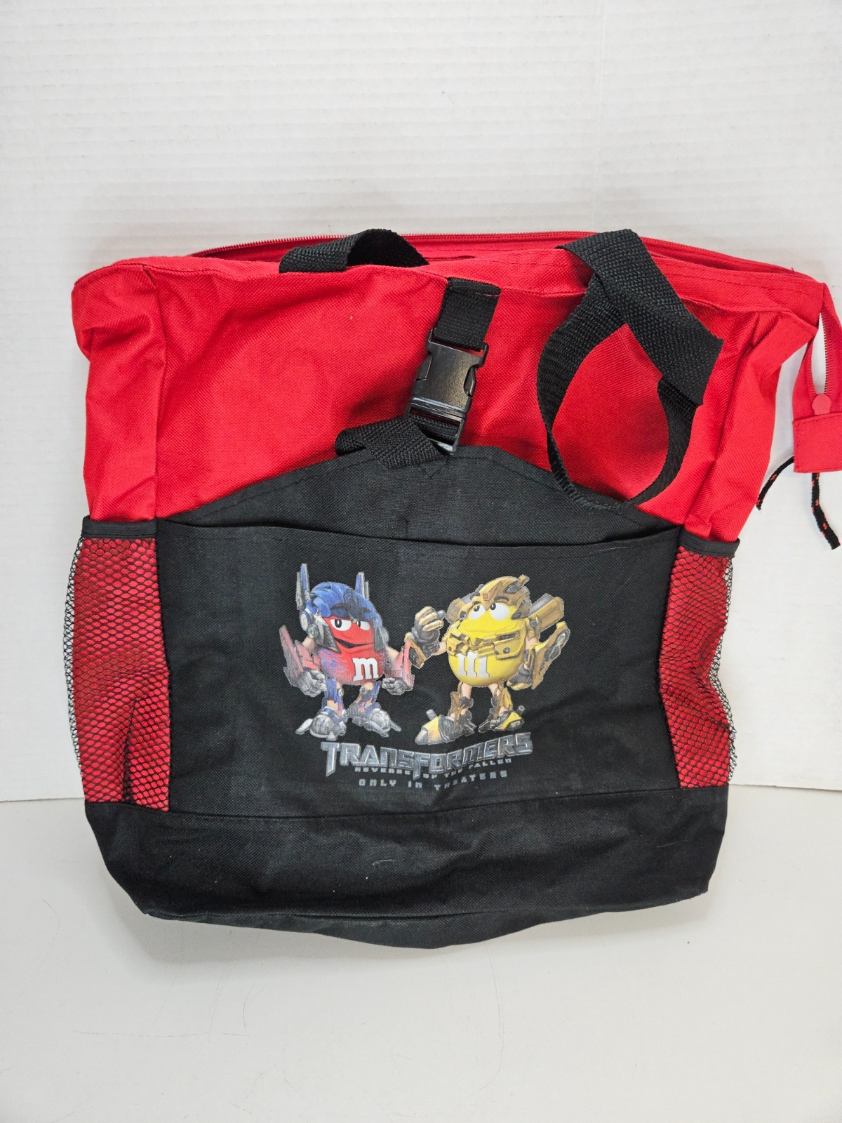 Transformers Revenge of the Fallen M&Ms Zippable Tote Bag Canvas Craft Cards