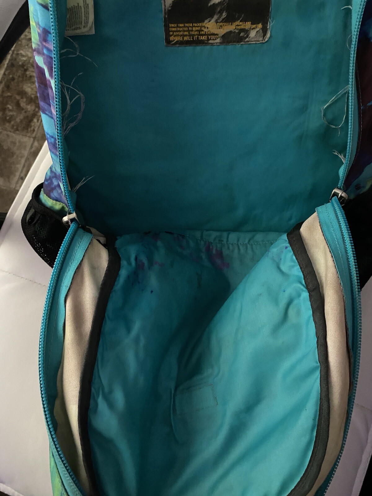 The North Face Jester School Laptop Backpack Multicolor Blue Purple Green