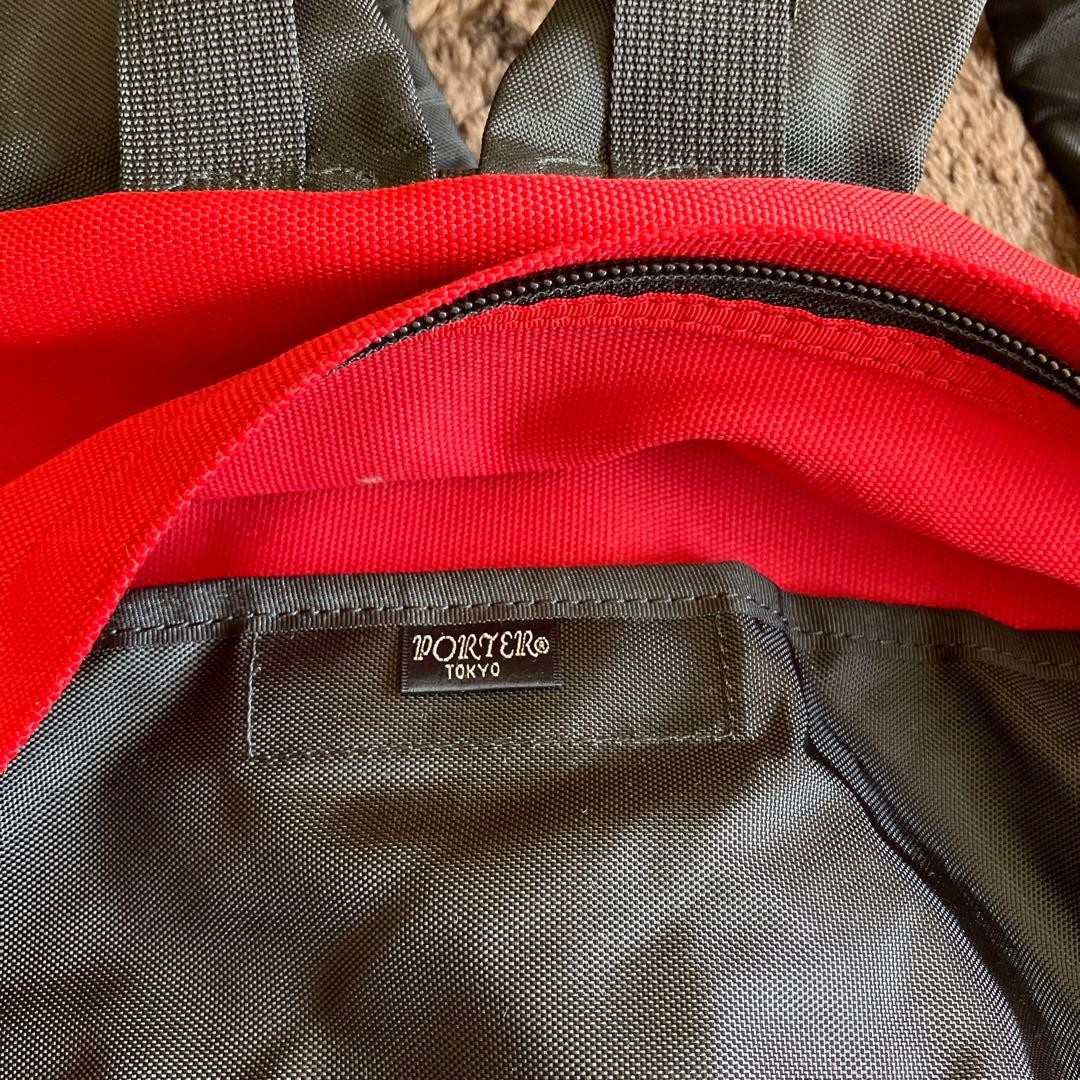 Stussy x Porter Red Nylon Backpack Used Japan