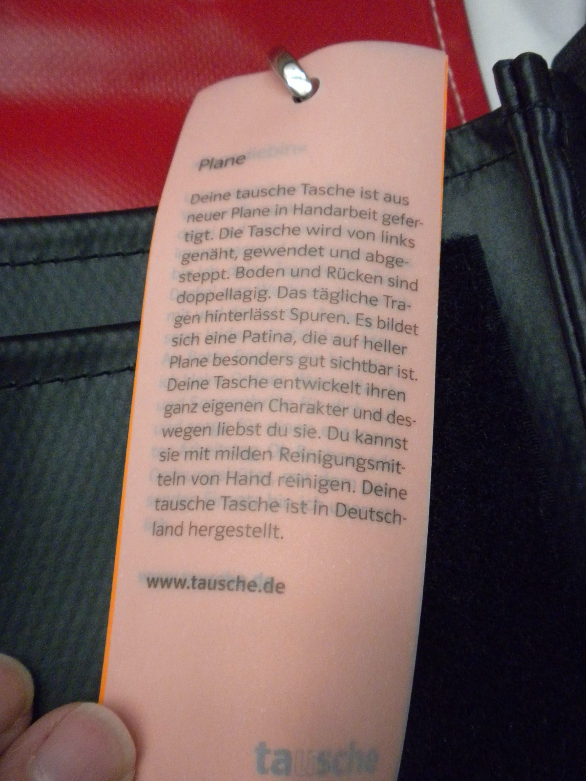 Tausche Tagediebin Messenger Bag Germany Stuttgart Metro Stadtbahn Red Black B
