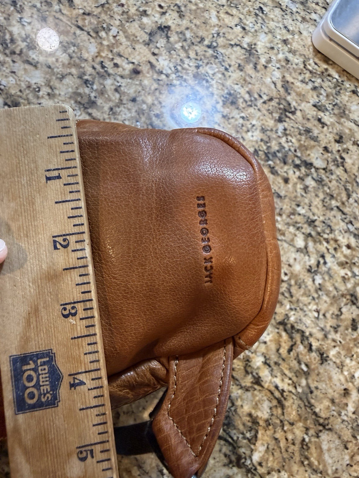 Jack Georges Voyager small cognac brown buffalo leather unisex backpack