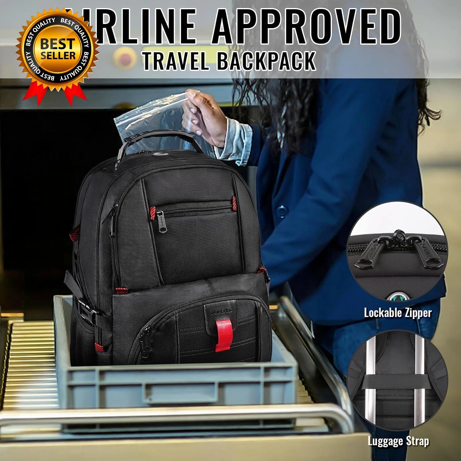 Travel Backpack Extra Large 50L Laptop Backpacks for Men Women Water Resistant
