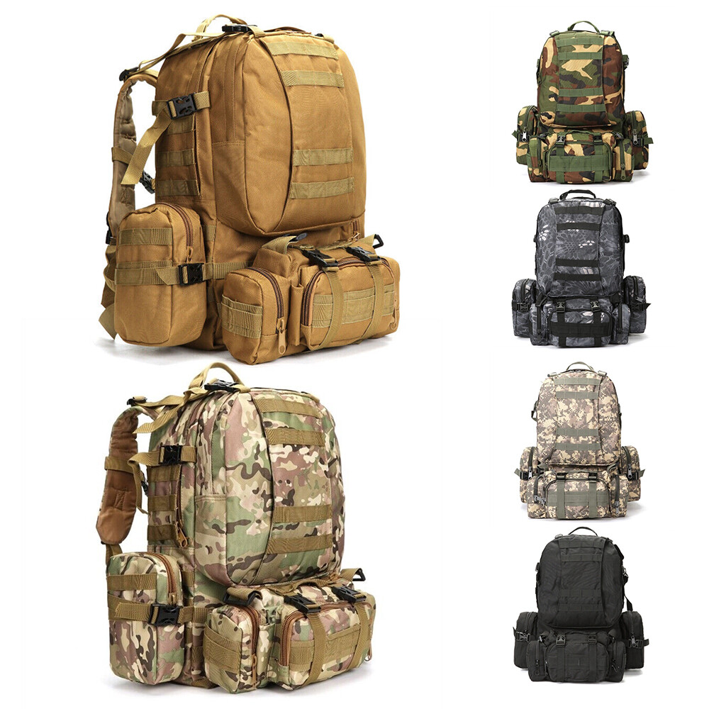 75L Military Tactical Backpack Large Army 3 Day Assault Pack Molle Bag Rucksack