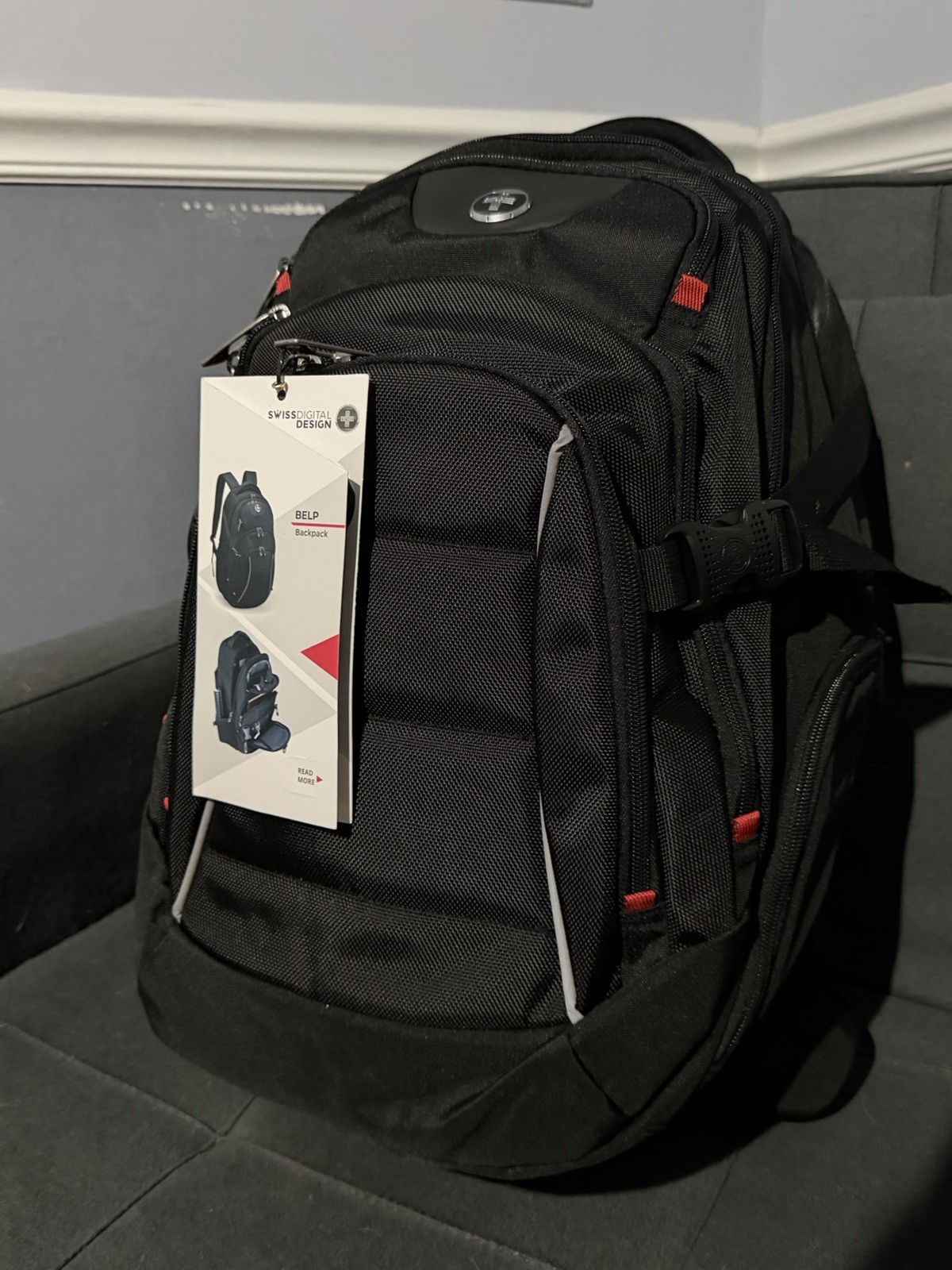 Swissdigital Design – Belp Backpack – red and Black