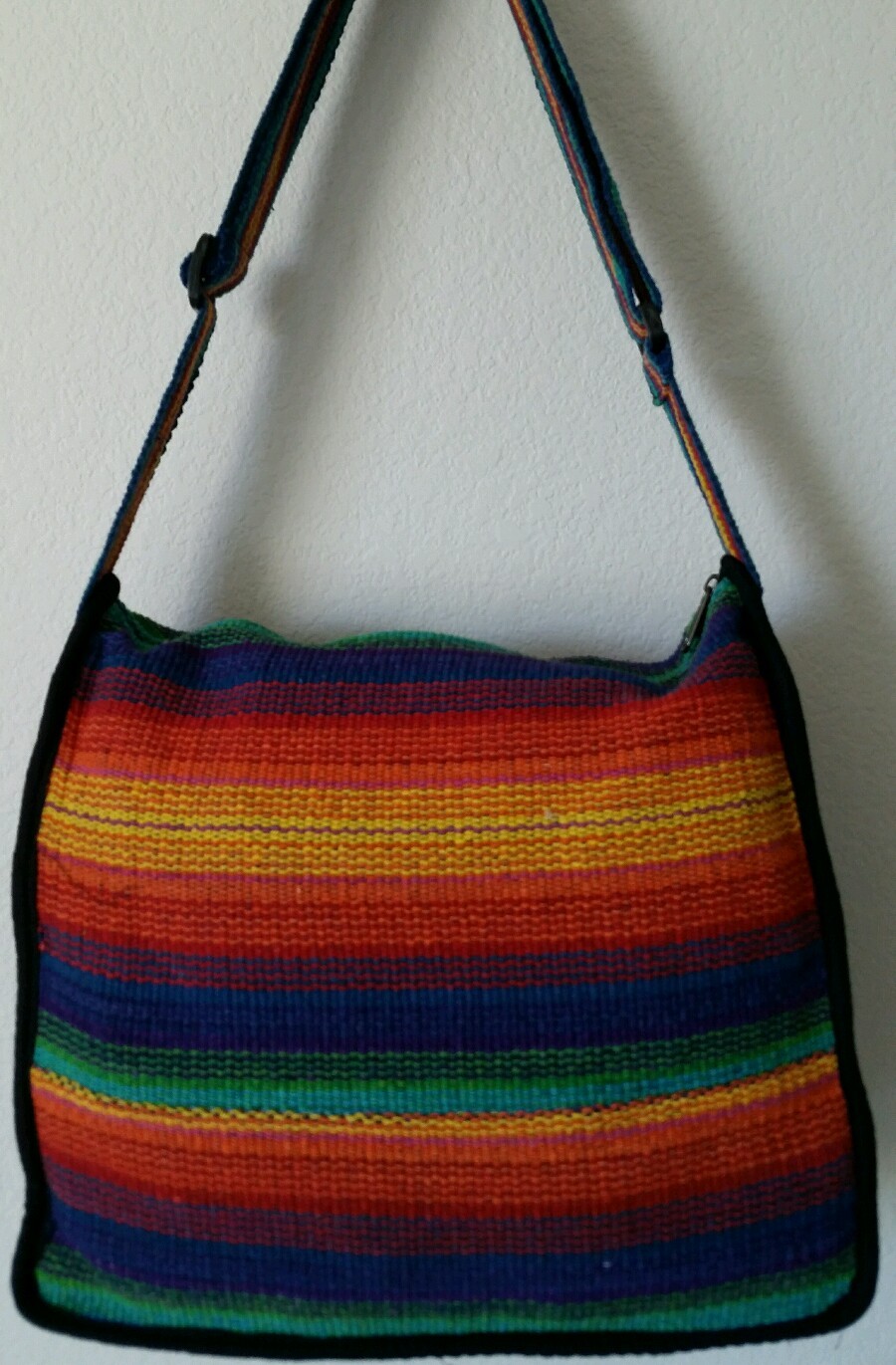CB128 TIBETAN COTTON BAG NEPAL : Handmade Multicolor Nice Pattern Shoulder Purse