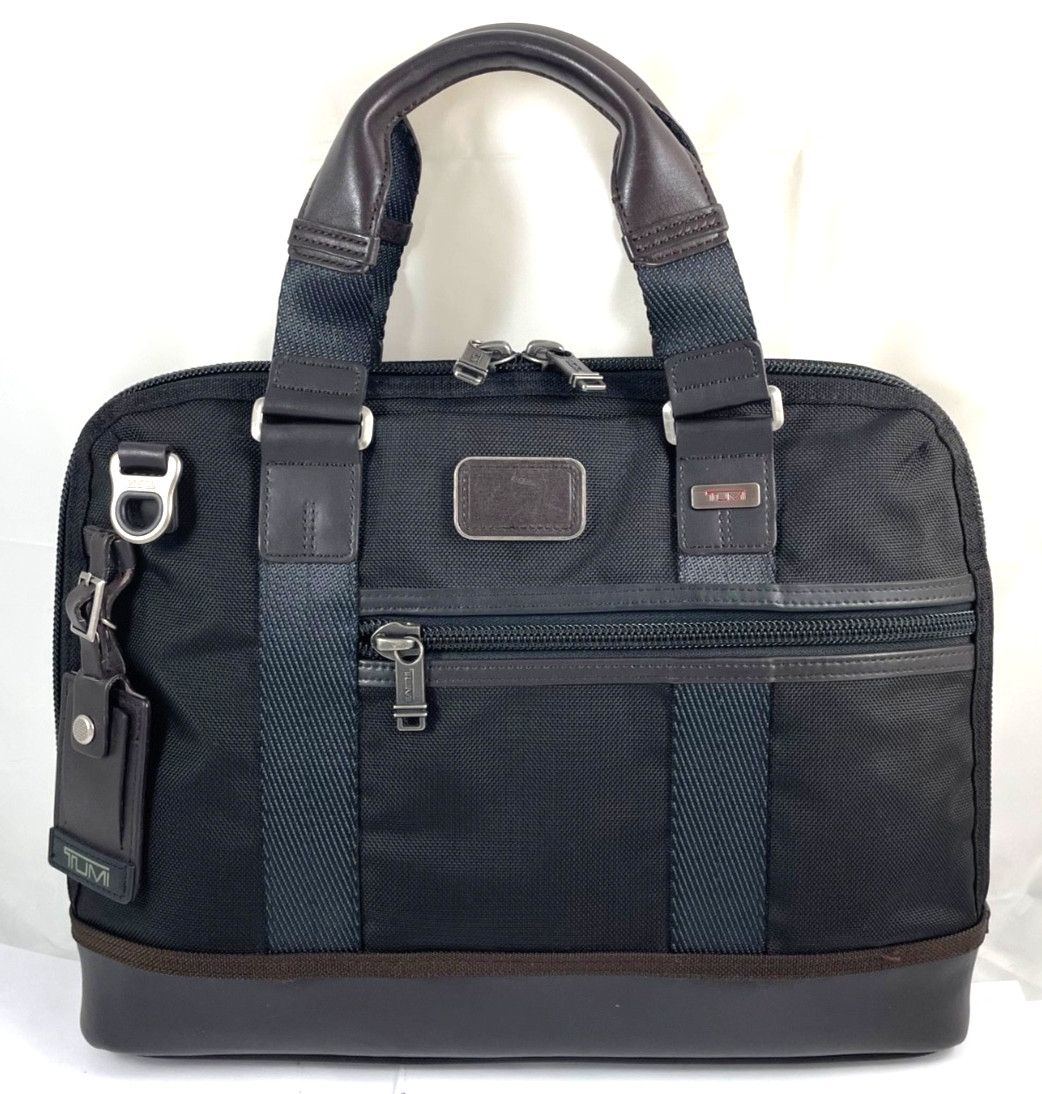 Tumi Alpha Bravo Earle Compact Briefcase Laptop Bag Nylon 222610HK2 MSRP $375