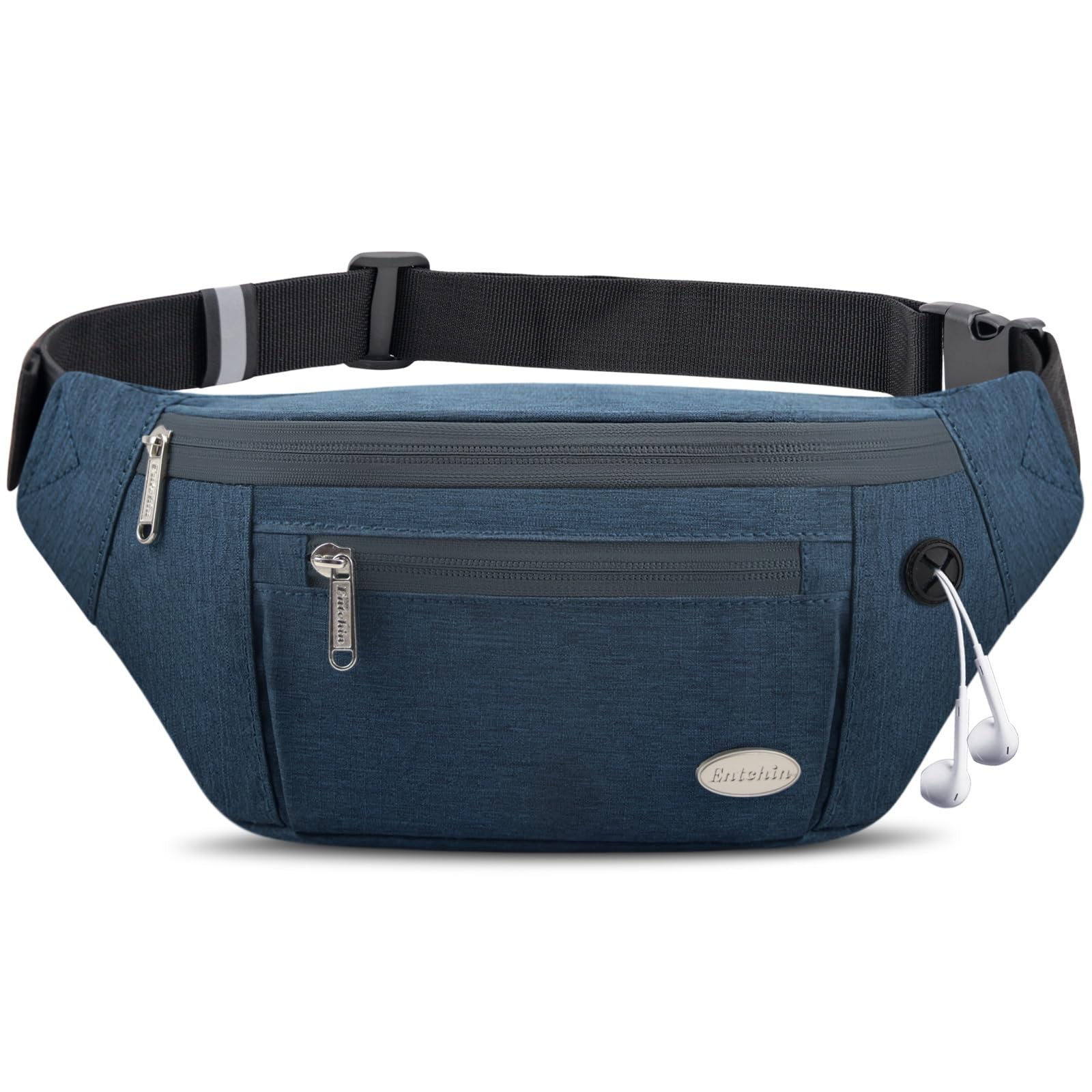 Fanny Pack For Men Women 4-Zipper Pockets Adjustable Waist Bag Travel