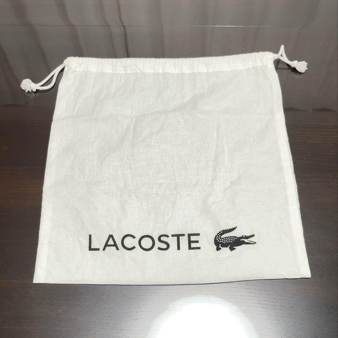 Authentic LACOSTE Men’s Classic Piqué Shoulder Bag Black 21cm x 16cm x 7cm Damag