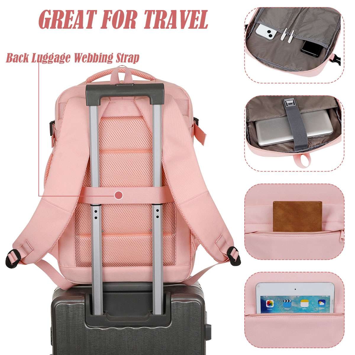 Expandable Carry on Backpack Extra Large Travel Backpack School Laptop Backpack