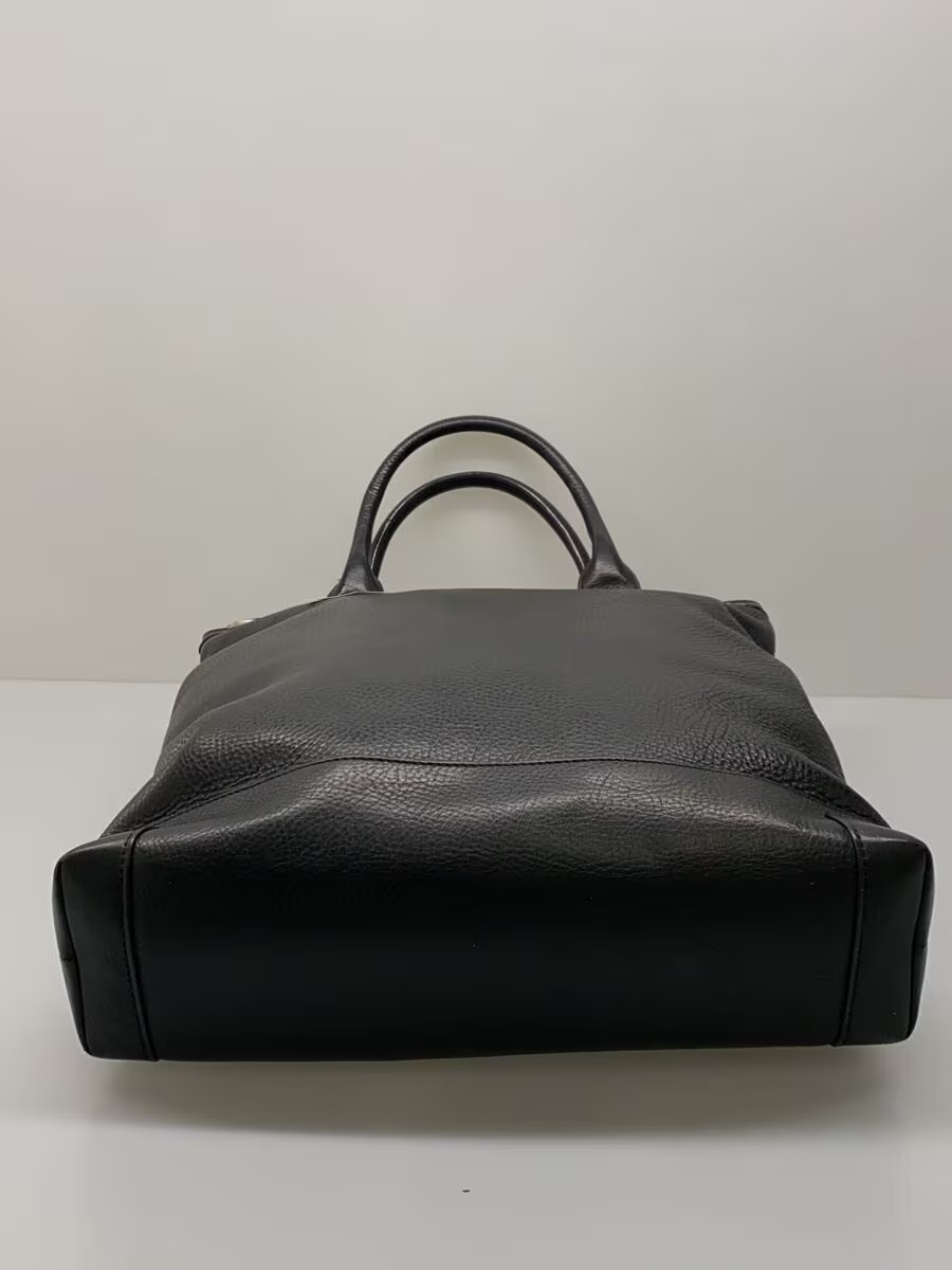 JACK SPADE Tote Bag, Leather, Black, Solid Color