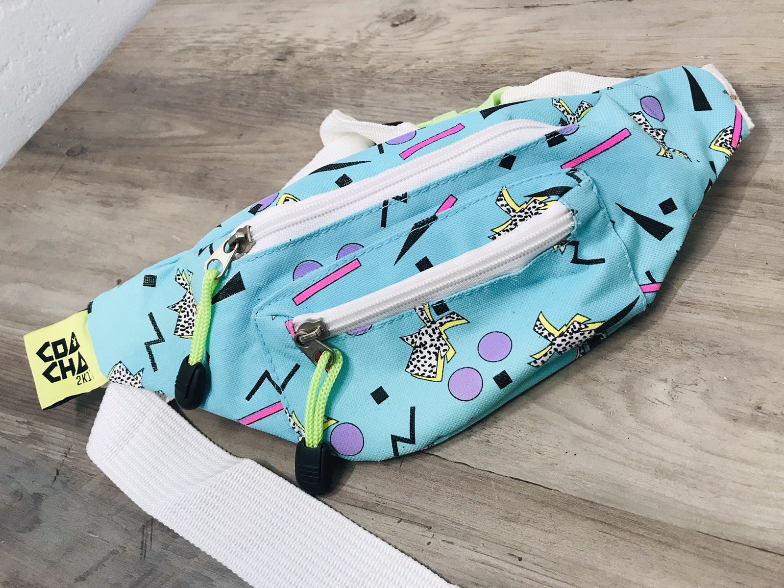 Dutch Bros Fanny Pack Retro 80’s Style 2017 Waist Bag Aqua Festival coacha Rare