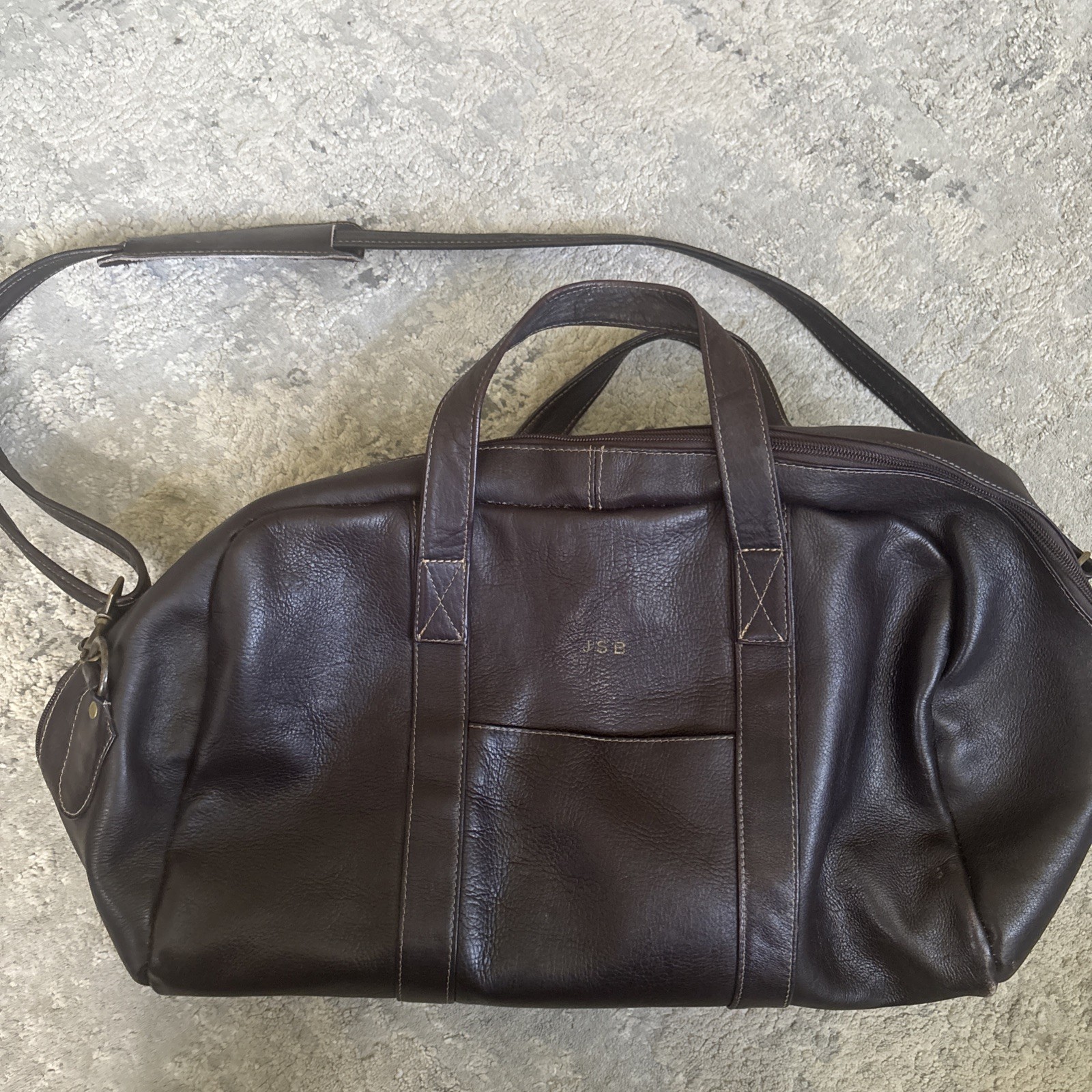 Leather Duffle Bag Chocolate Made In Columbia Carry-on Travel