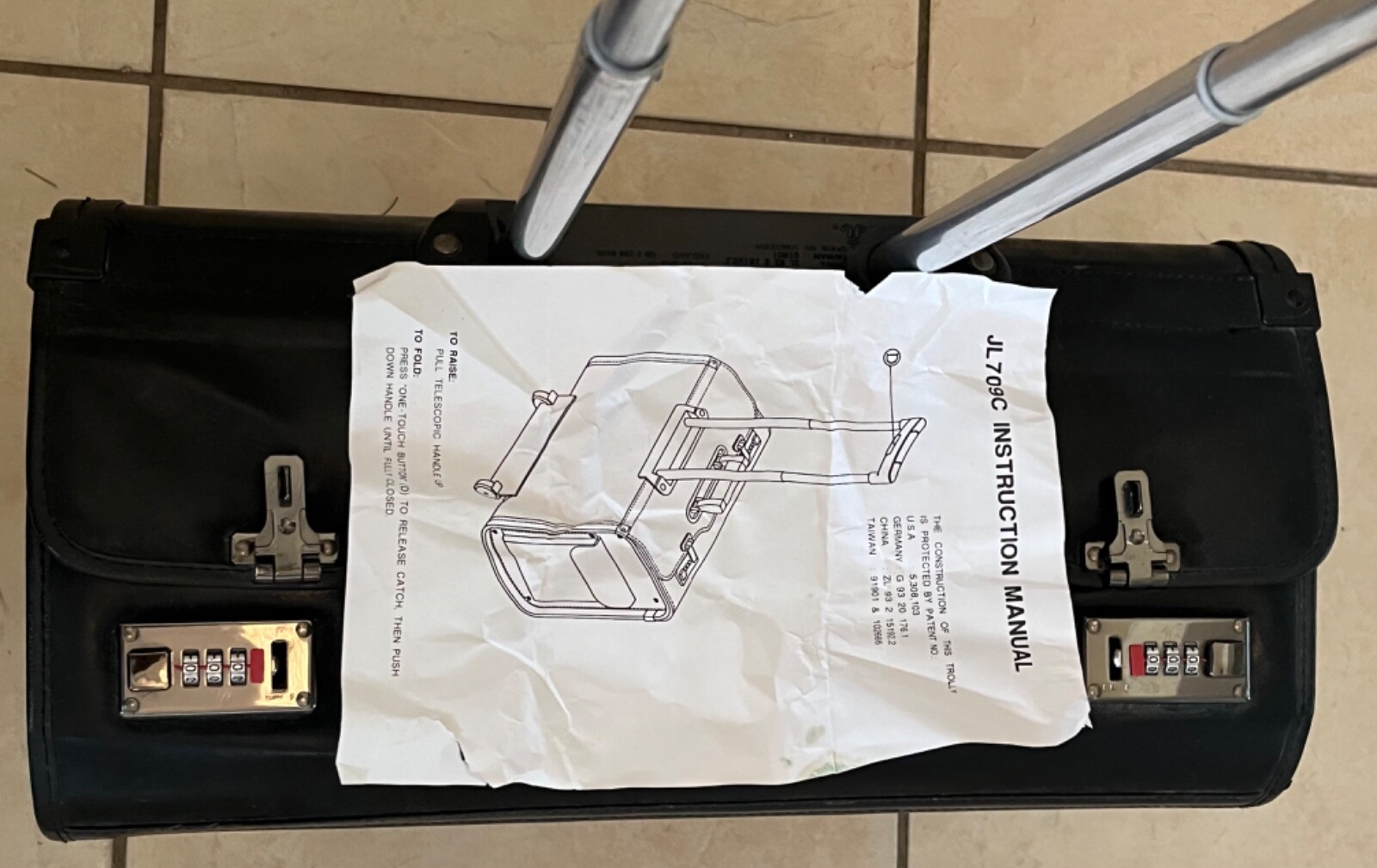 Rolling Briefcase Wheel Catalog Hard Case Sided Laptop Bag Lawyer Attache Chart