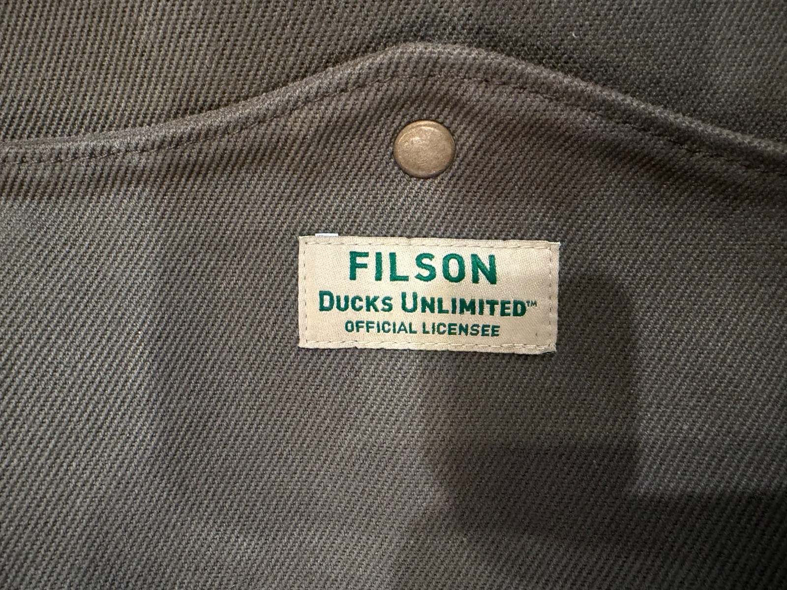 Filson Ducks Unlimited Briefcase Olive Rugged Twill Leather Shoulder Bag