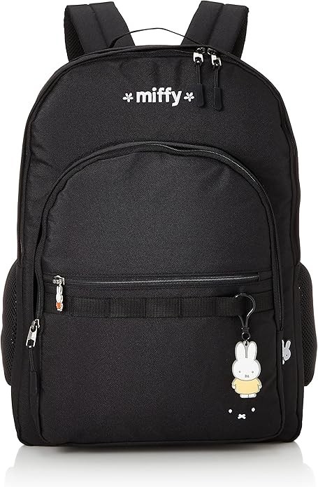 Miffy Face Backpack 30L Japan Exclusive Unisex Black / Beige W32×H44×D17cm