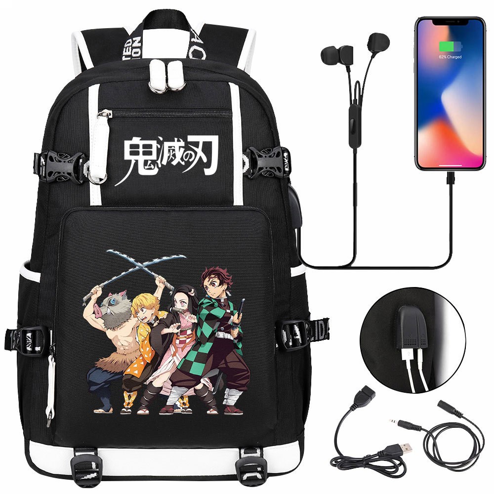 New Anime Cloud USB Laptop Backpack for Teens/ Students, School & Travel Daypack