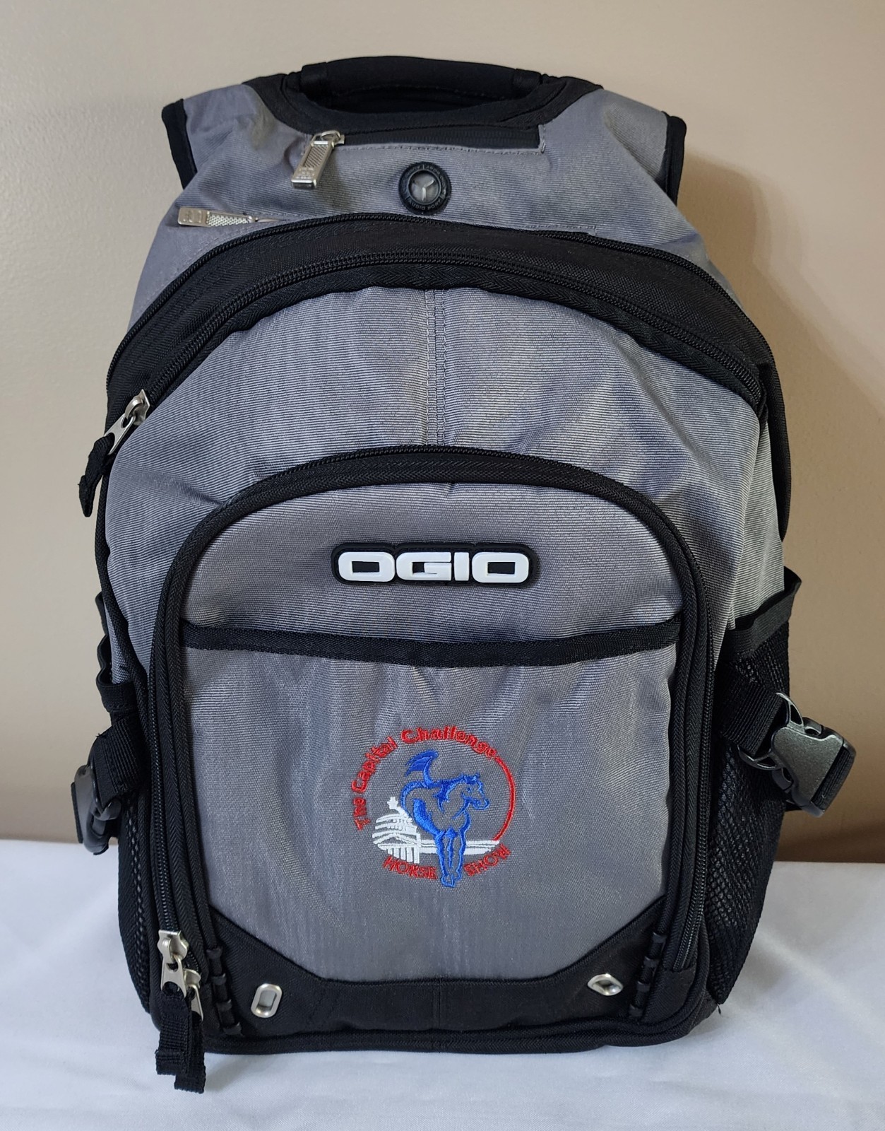 OGIO Dark Gray Fugitive Backpack – Capital Challenge Horse Show Embroidered NWOT