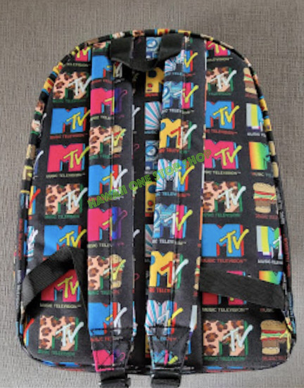 New Retro MTV Logo Backpack NYLON New With Tags Old School 90’s Music Television