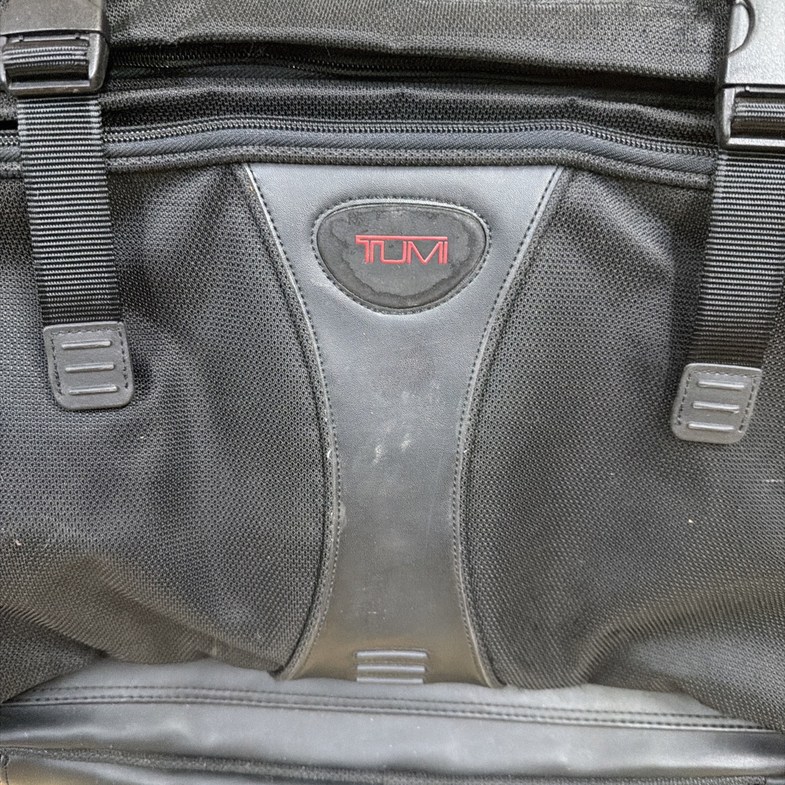 TUMI Expandable 3-in-1 Travel Bag Backpack Briefcase Black Ballistic Nylon 22″