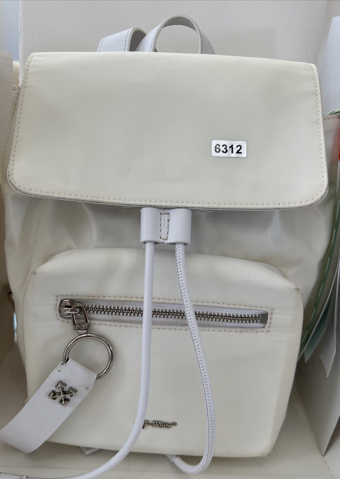 OFF White BACKPACK Virgil Abloh Work Wear White Ivory Women