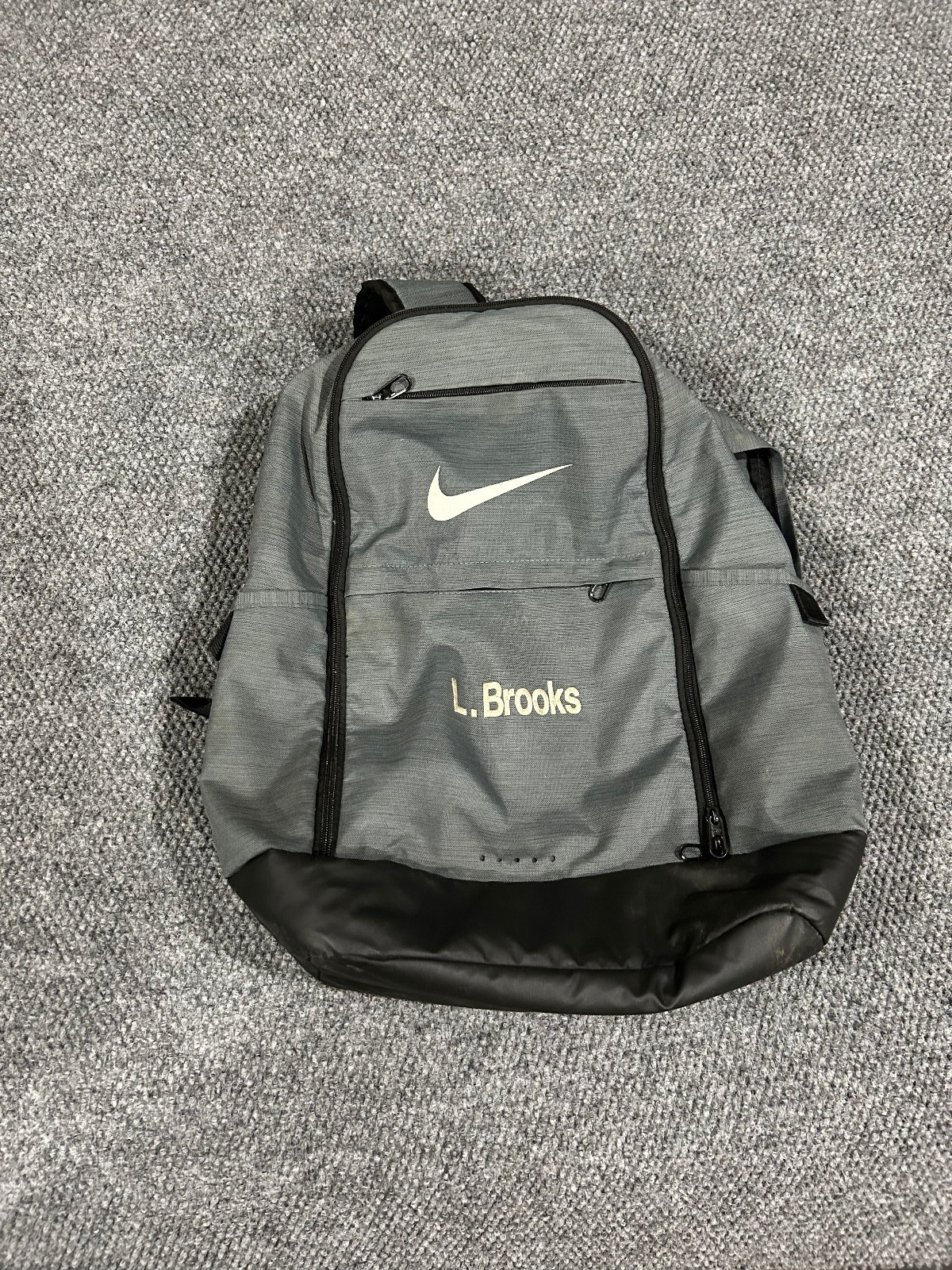 Nike backpack mens OS gray black athletic school sports
