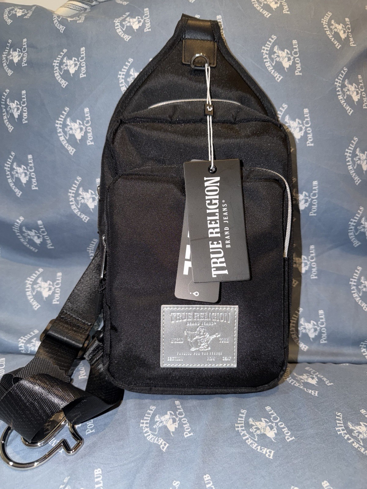NEW True Religion Black Men’s Sling Crossbody Bag