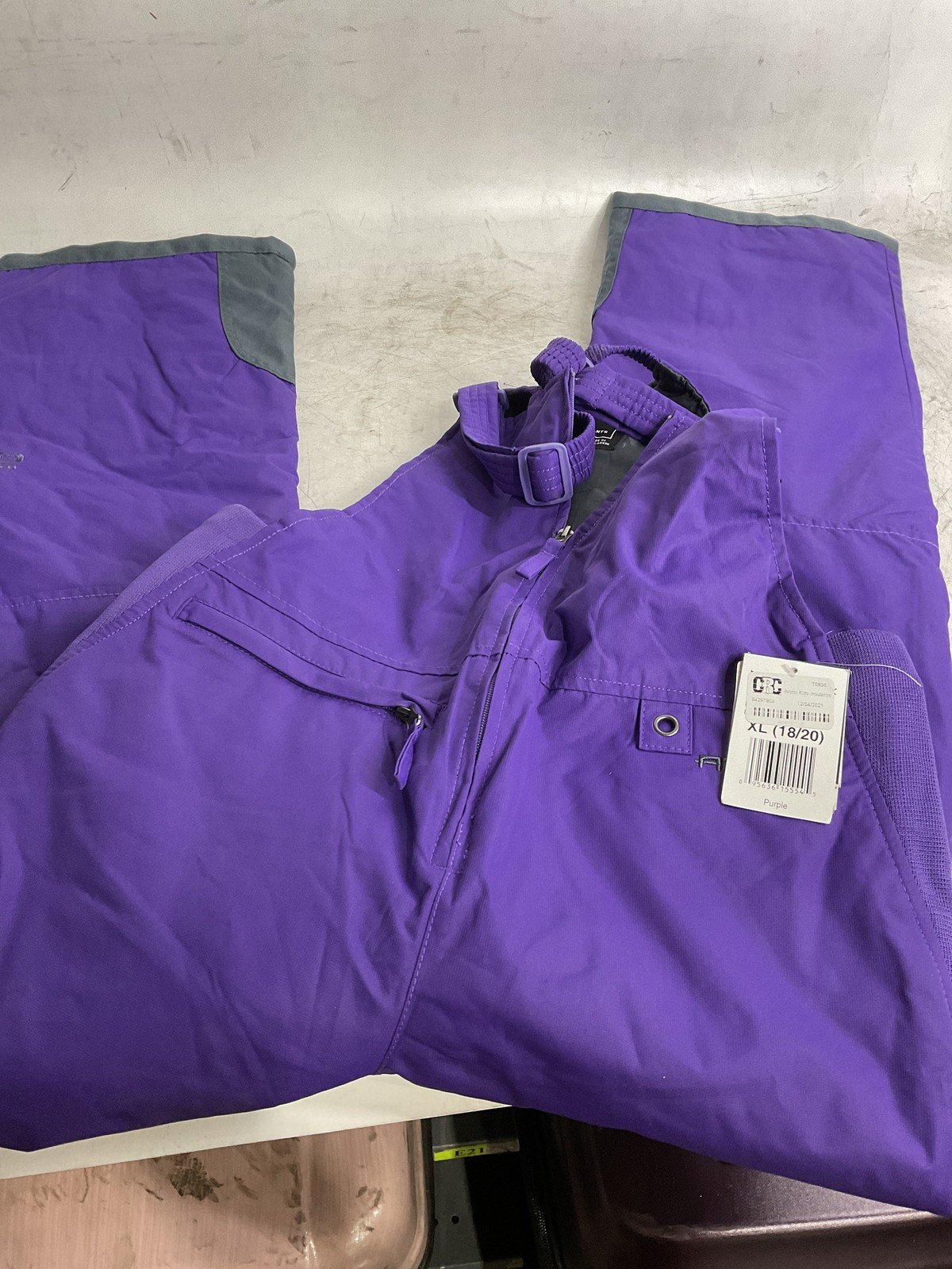 Arctix Kids Insulated Snow Bib Overalls ( Purple , X-Large ) Purple X Large U3