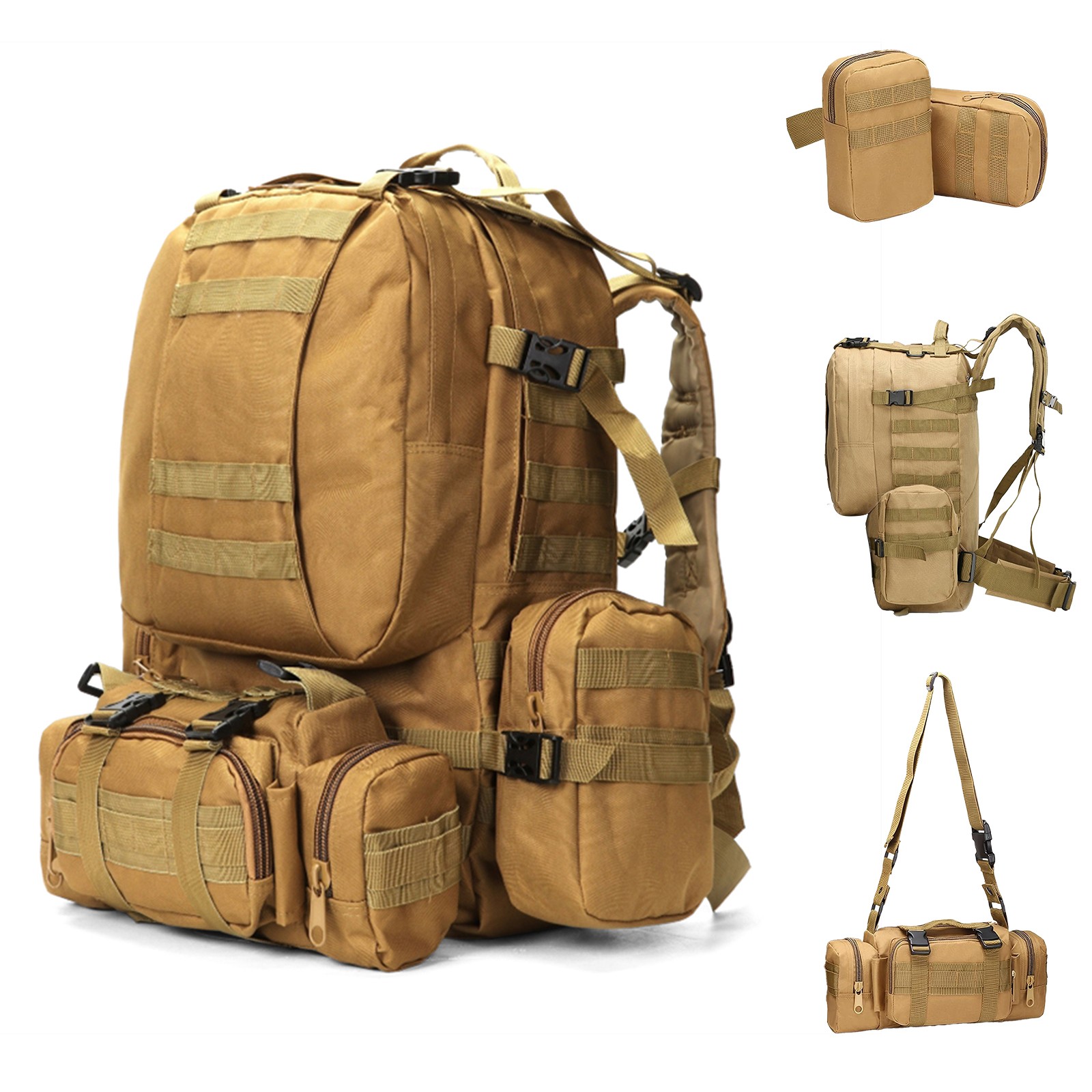 75L Large Military Tactical Backpack for Men Camping Hiking Waterproof Backpack