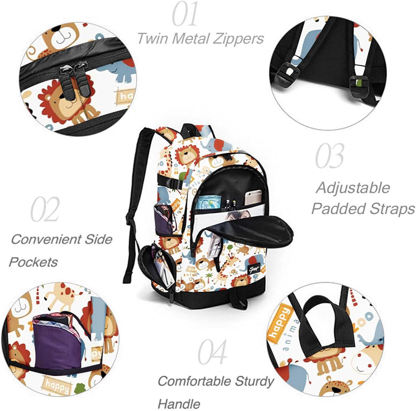 School Backpack Travel Bag for Men & Women Lightweight College Back Pack with La