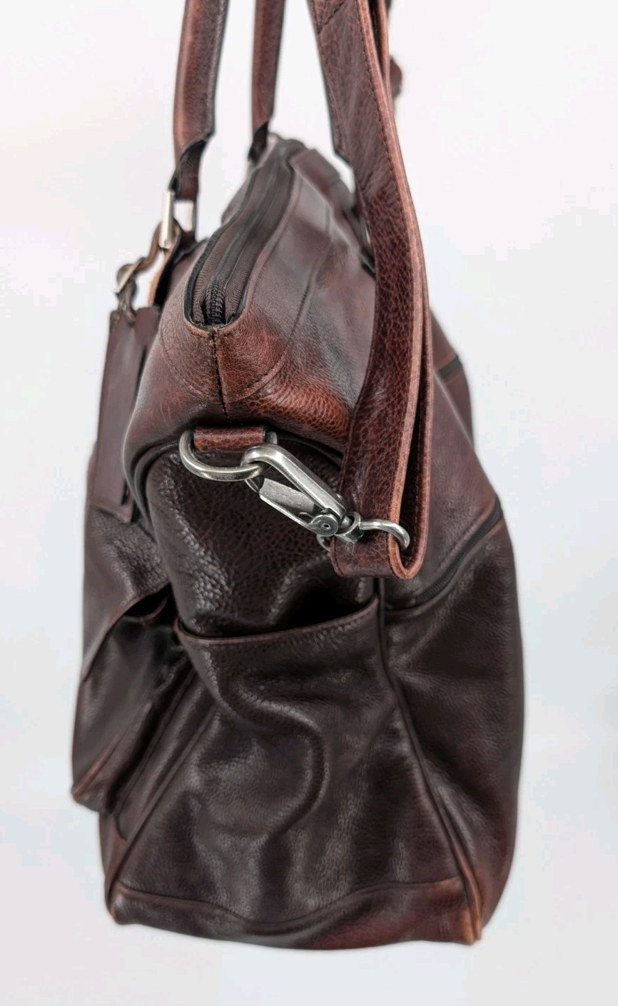 Pelle Studio Wilson Leather Duffle Bag Weekender/Carry On Shoulder Strap