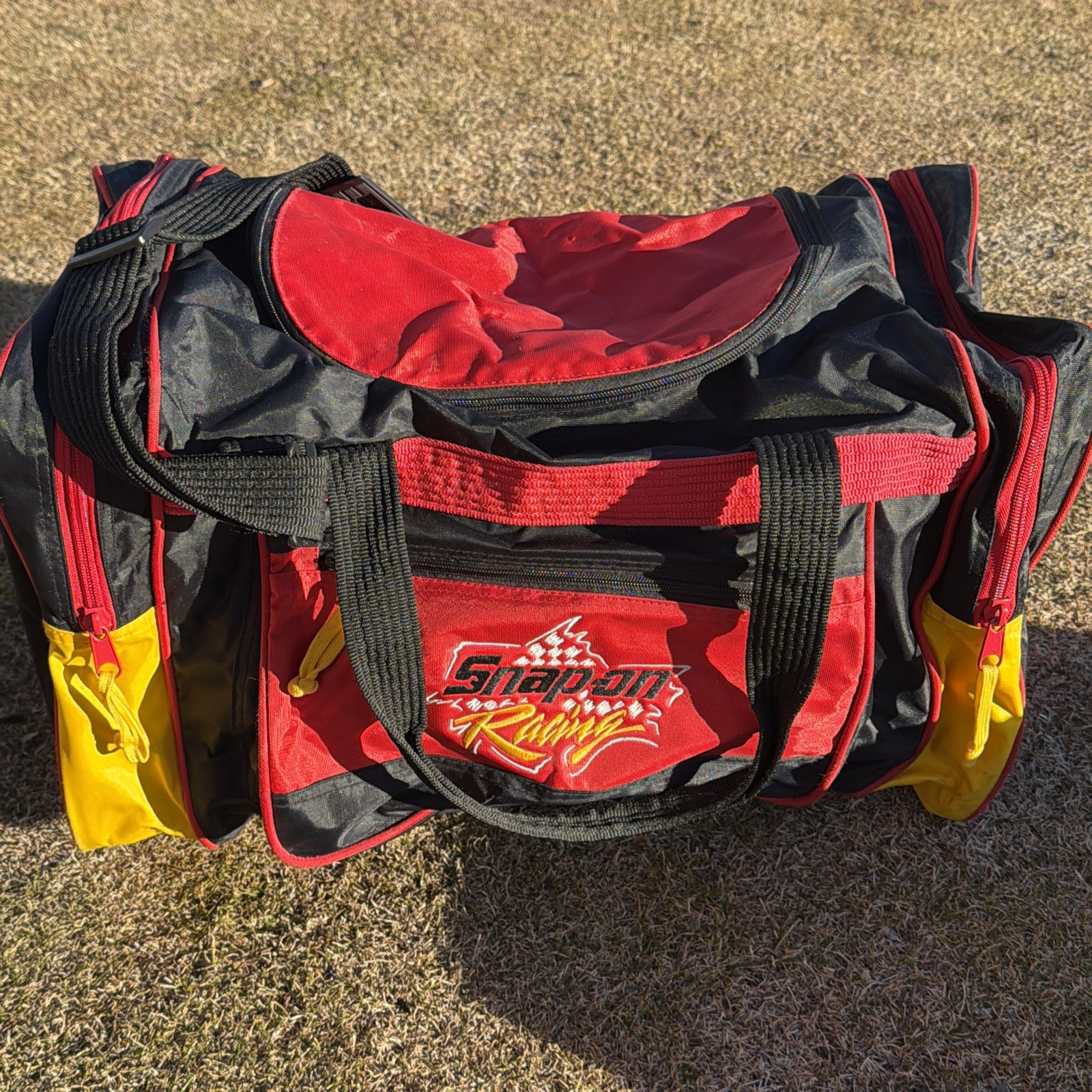 Snap On Racing Tools 3pc Matching Duffle Gym Bag Set and Cooler Vintage 1990s