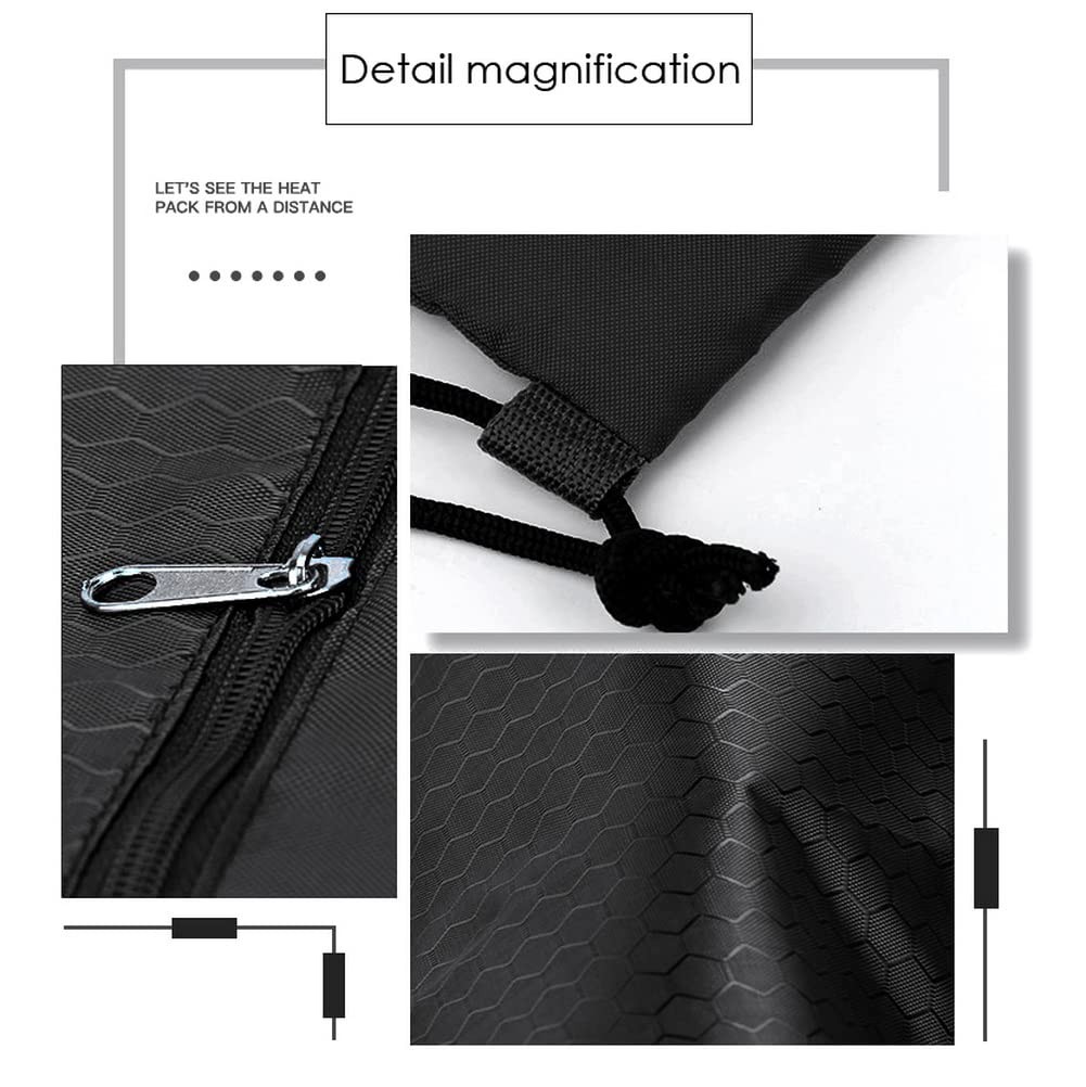 Waterproof Drawstring Backpack with Zip Pocket Gym Swim Sports Bag for Adults