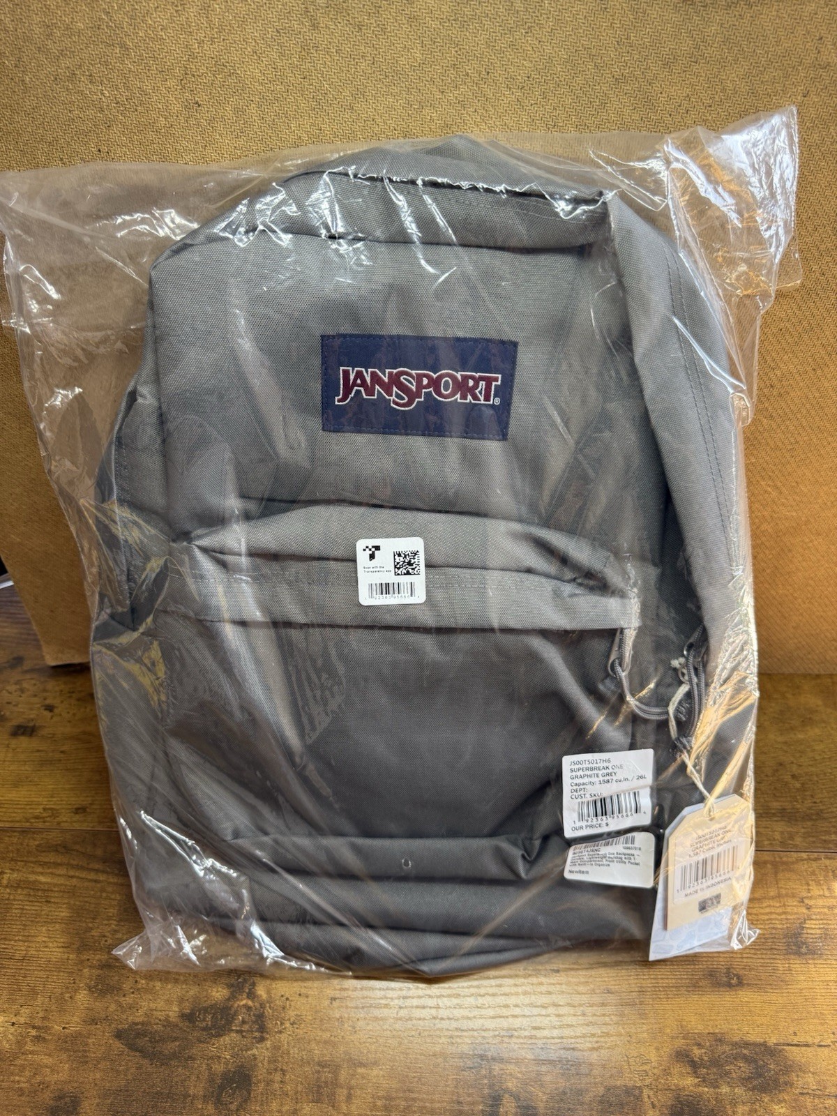 JanSport SUPERBREAK One Backpack JS00T5017H6 Graphite Grey 1,587 Cubic Inches