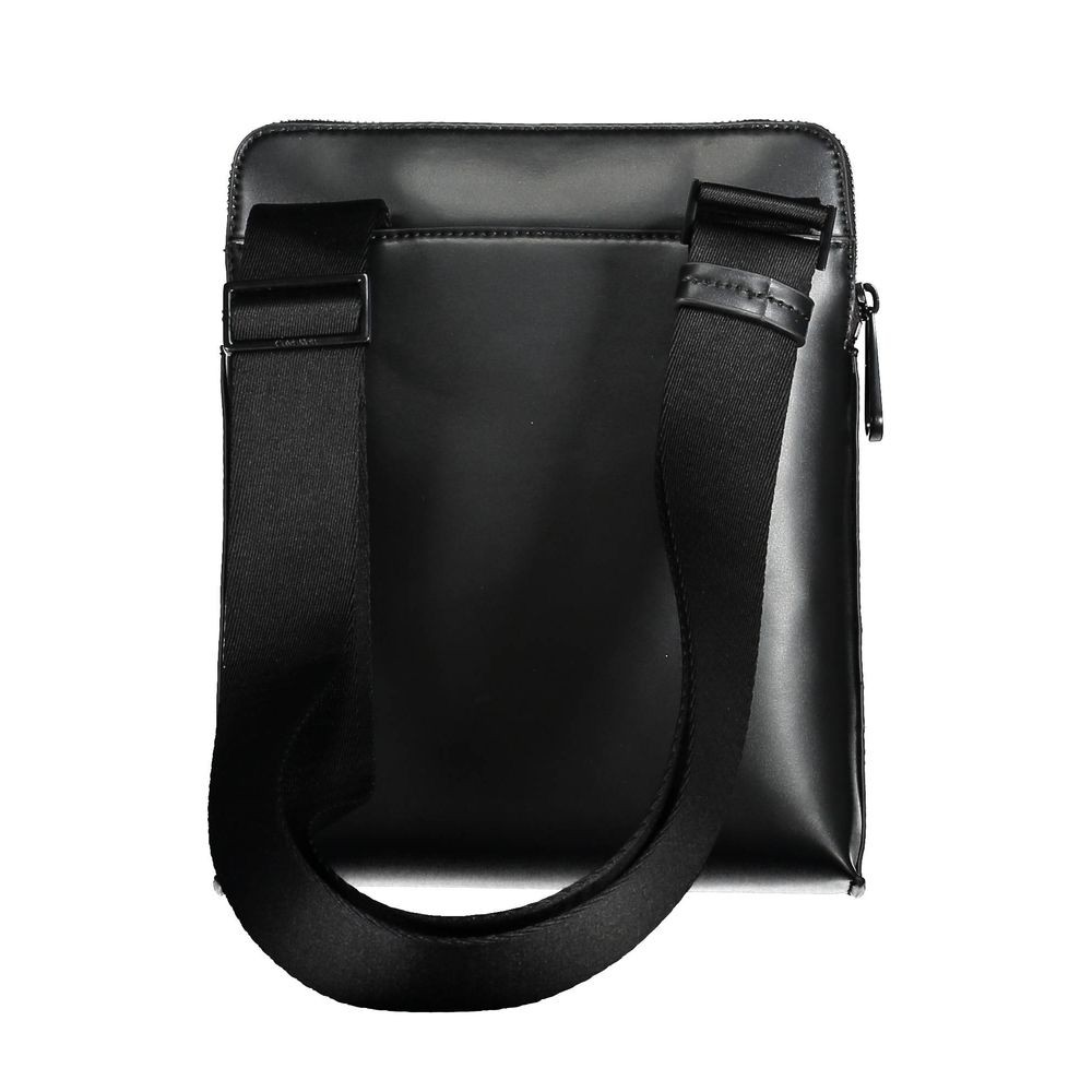 Calvin Klein Black Polyurethane Men’s Shoulder Bag 100% Authentic – CA-20514