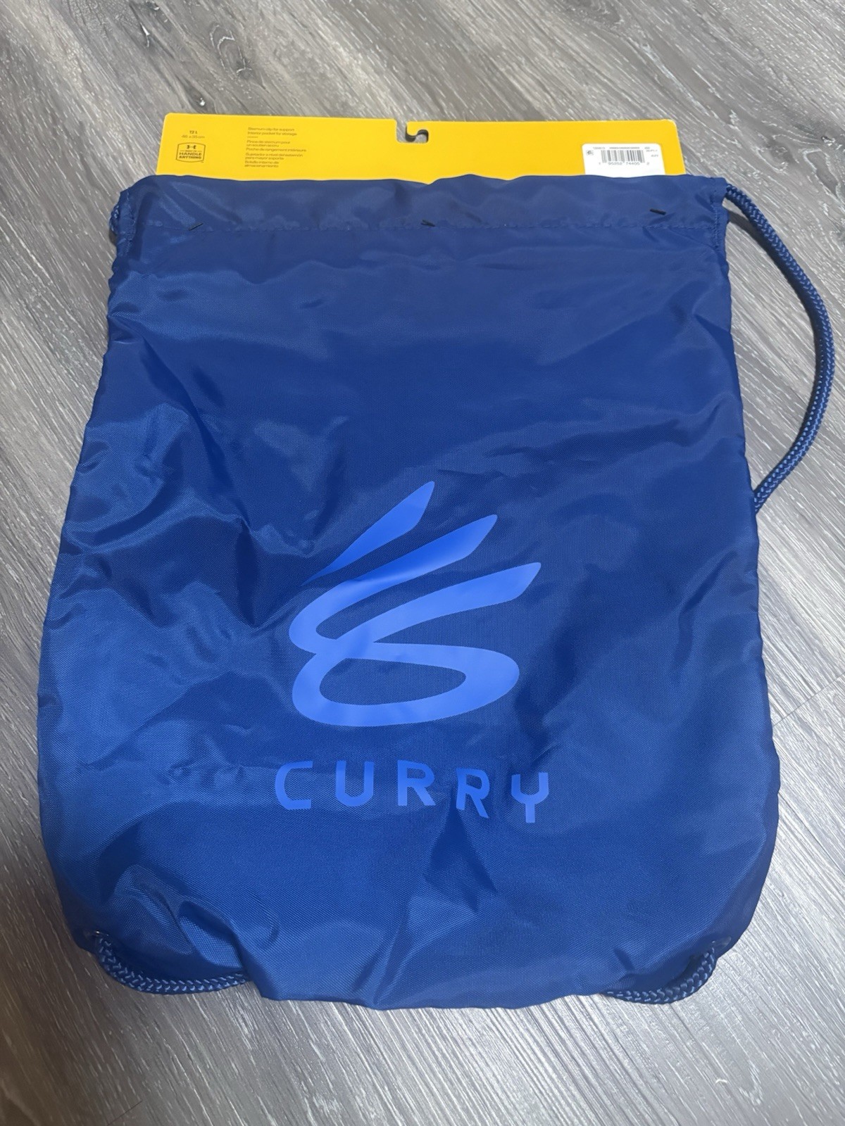 Under Armour SC30 Curry Ozsee Sackpack Interior Pocket Storage Blue OSFA Camp