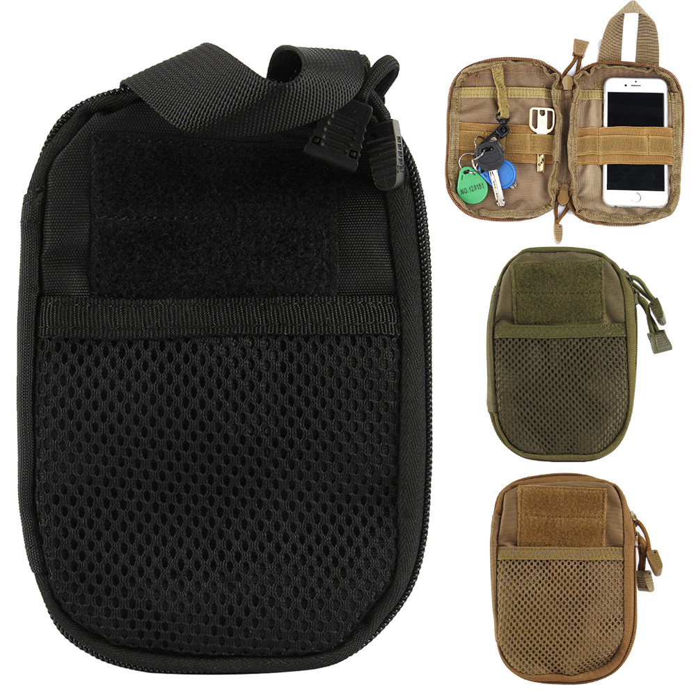Compact Pocket Organizer Pouch Small Waist Bag Pouch Tactical MOLLE EDC Pouch
