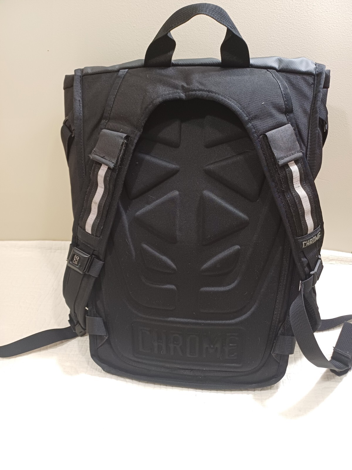 Chrome Industries Bravo Backpack Black Gray Roll Top Waterproof Bike Courier