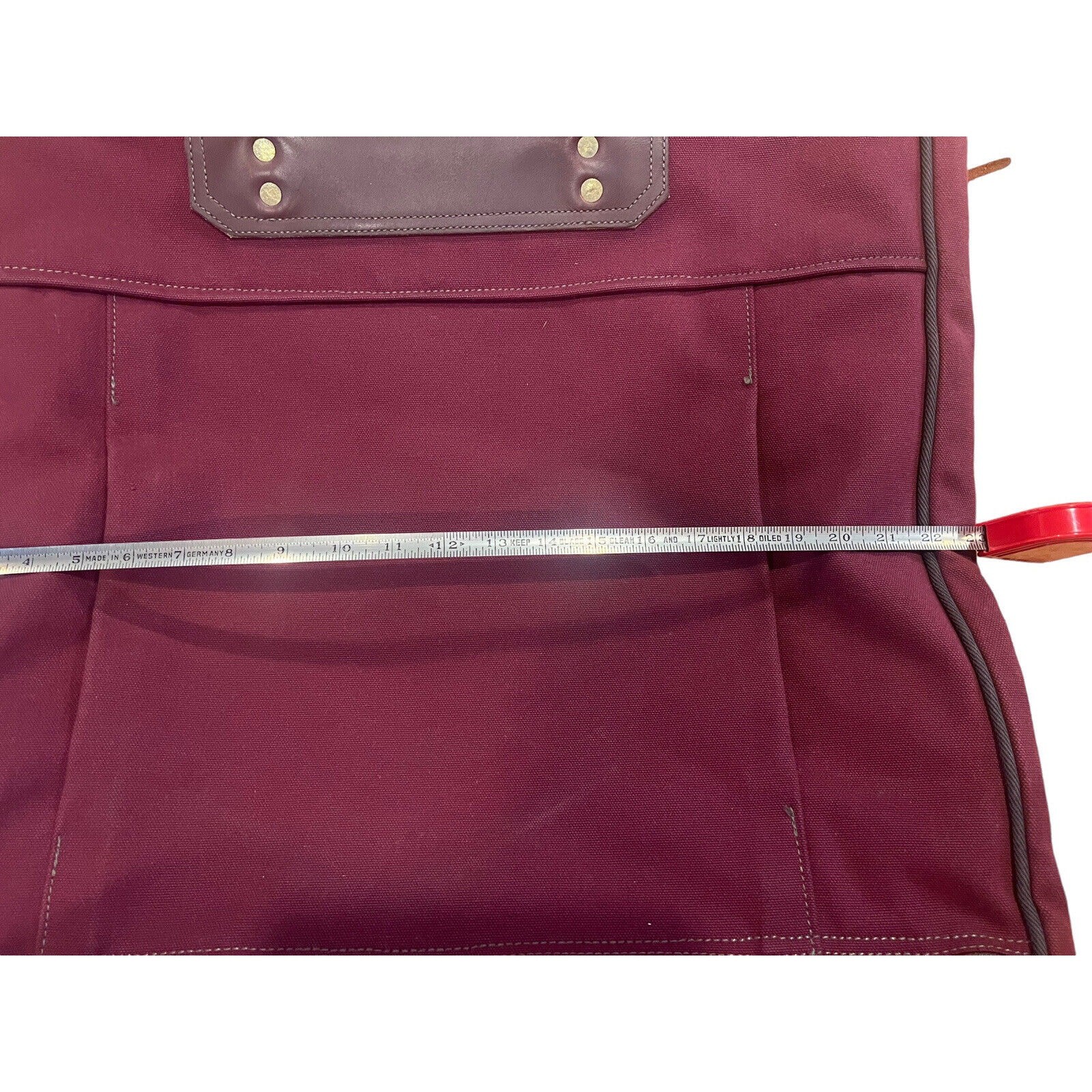 Duluth Pack Sportsman’s Garment Bag In Waxed Canvas Burgundy EUC