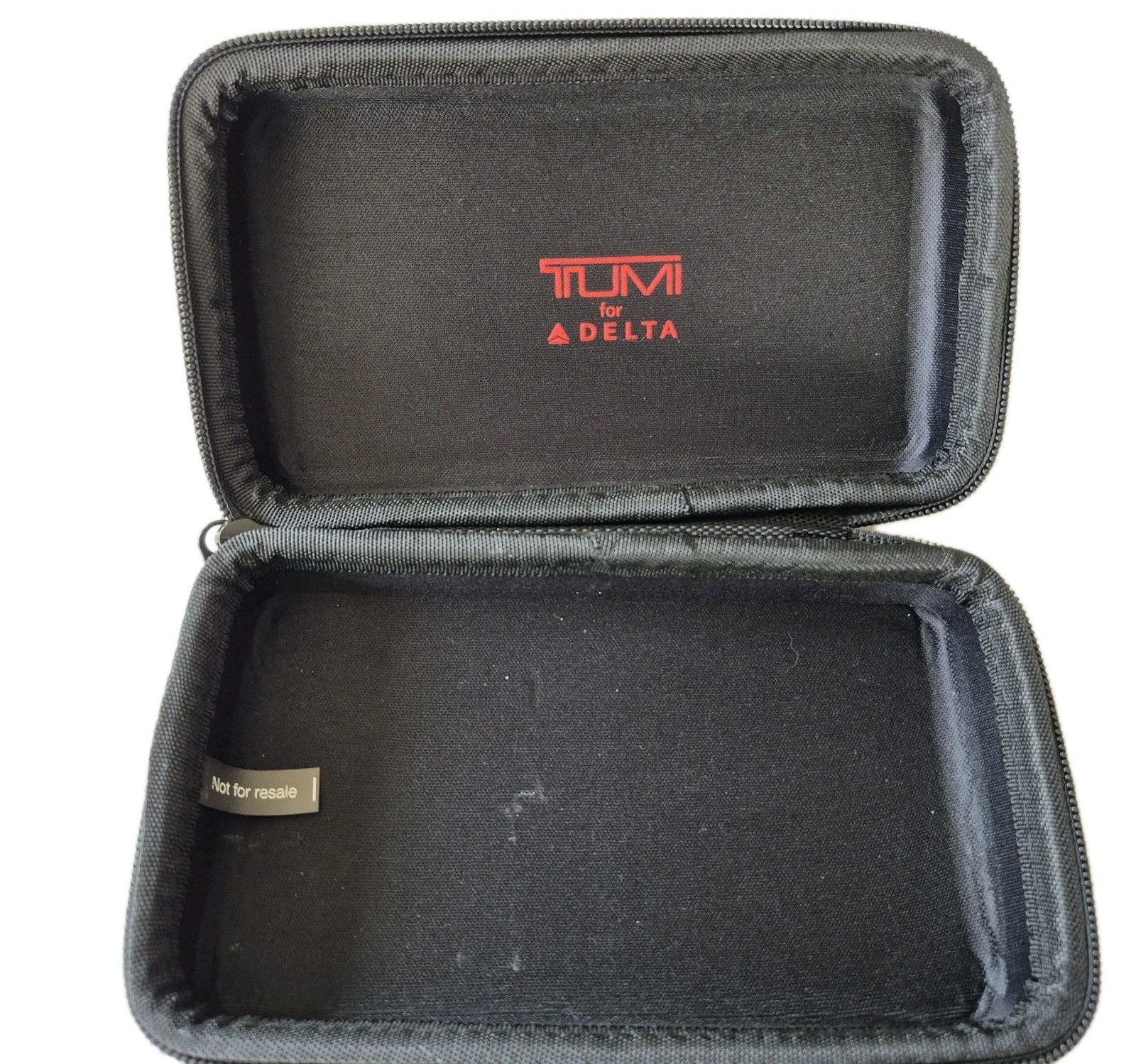 Tumi Delta Accessory Hard Shell Zip Case Black Eye Mask Upgraded Travel Items