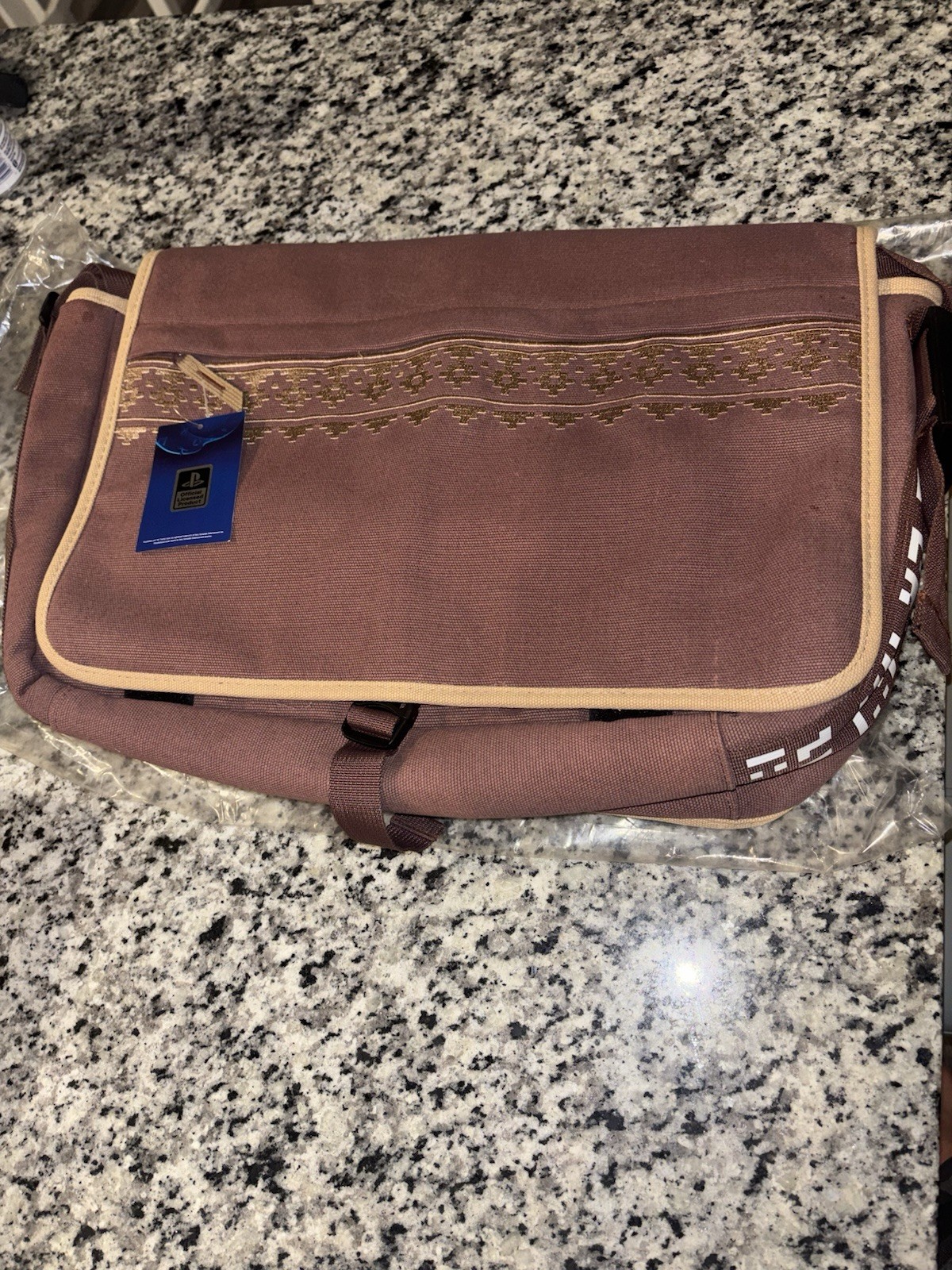 ThinkGeek Solutions Journey Messenger Bag Brown Hook & Loop Men Video Game