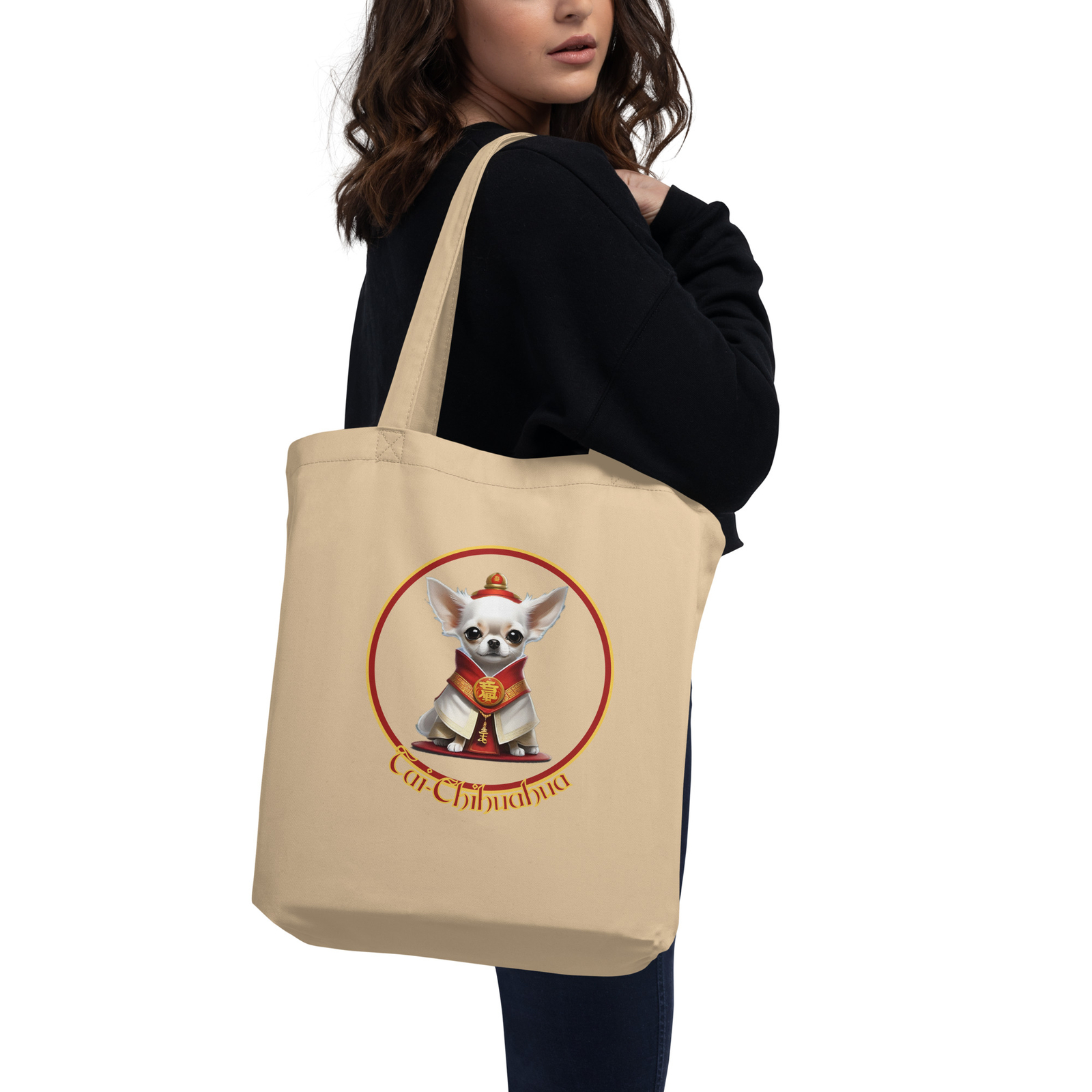 “Tai-Chihuahua” Eco Tote Bag Chihuahua China Taiwan Chinese Tai-Chi Dog Pet