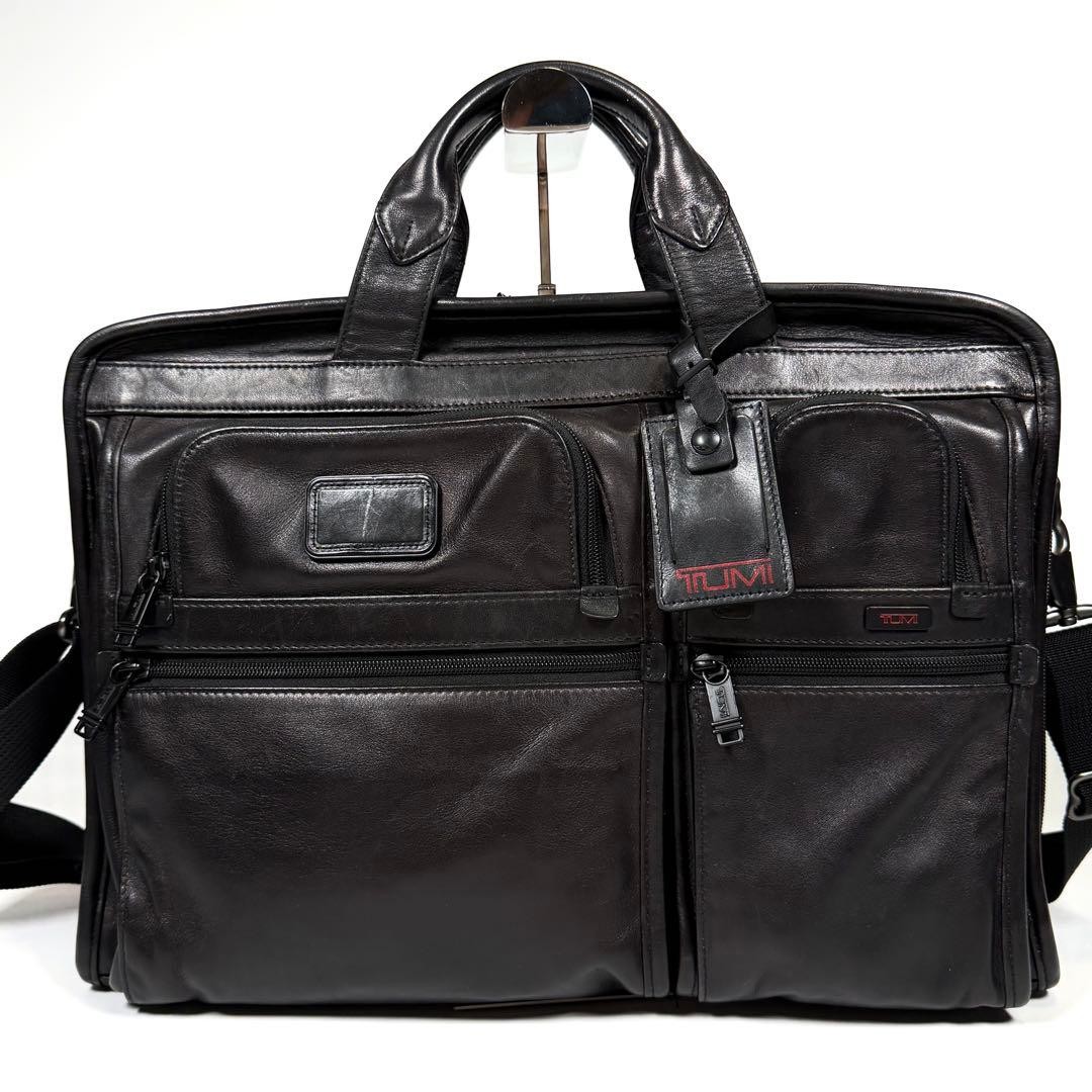 Excellent condition TUMI business bag 2way all leather black 96114DH