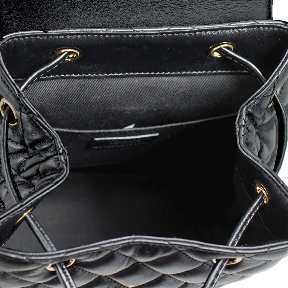 BRAND NEW VERSACE MEDUSA BLACK QUILTING LEATHER BACKPACK 1020707 1A03912 1B00V