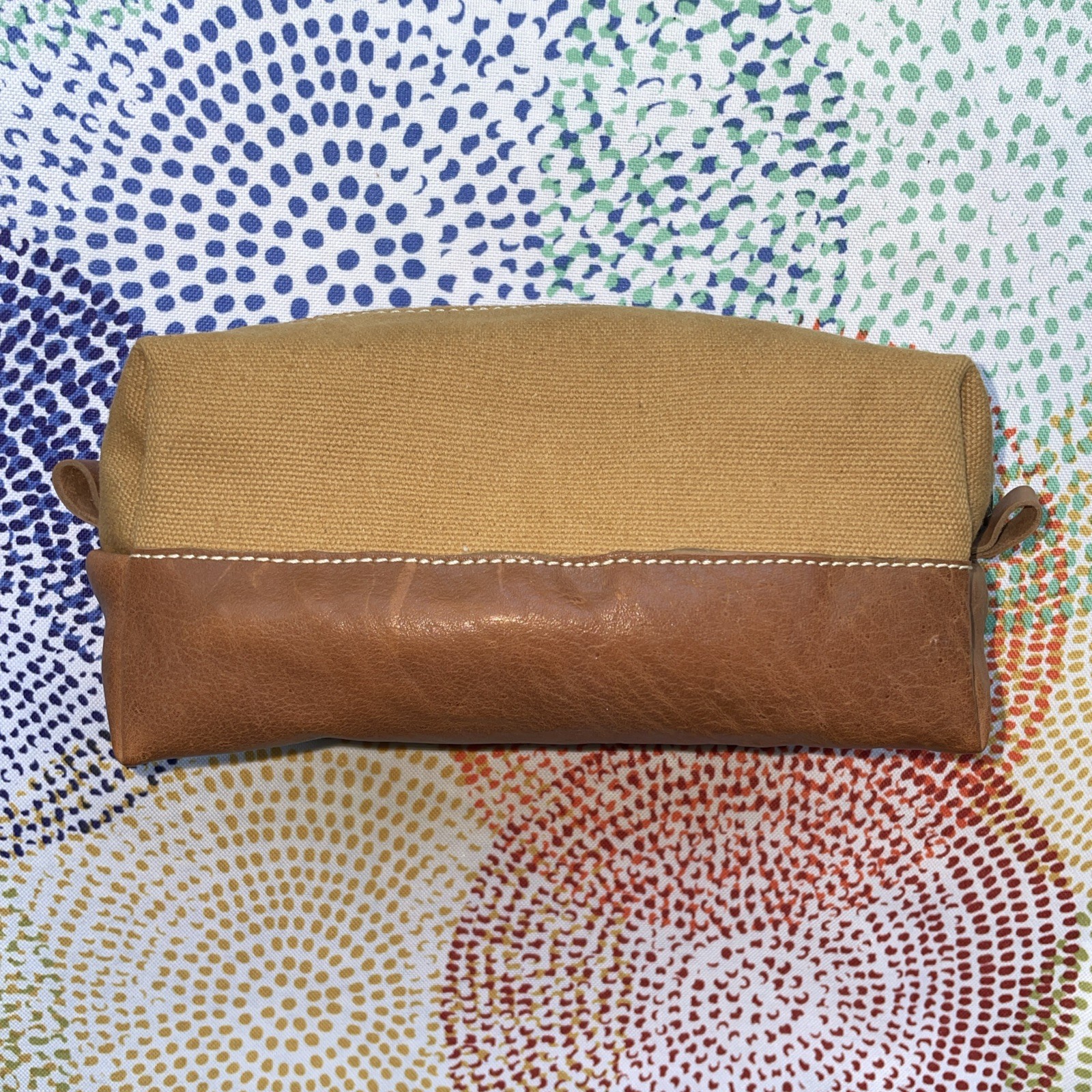 Rutter’s Toiletry Bag Durable Canvas Upper & Branded Leather Base Brand New