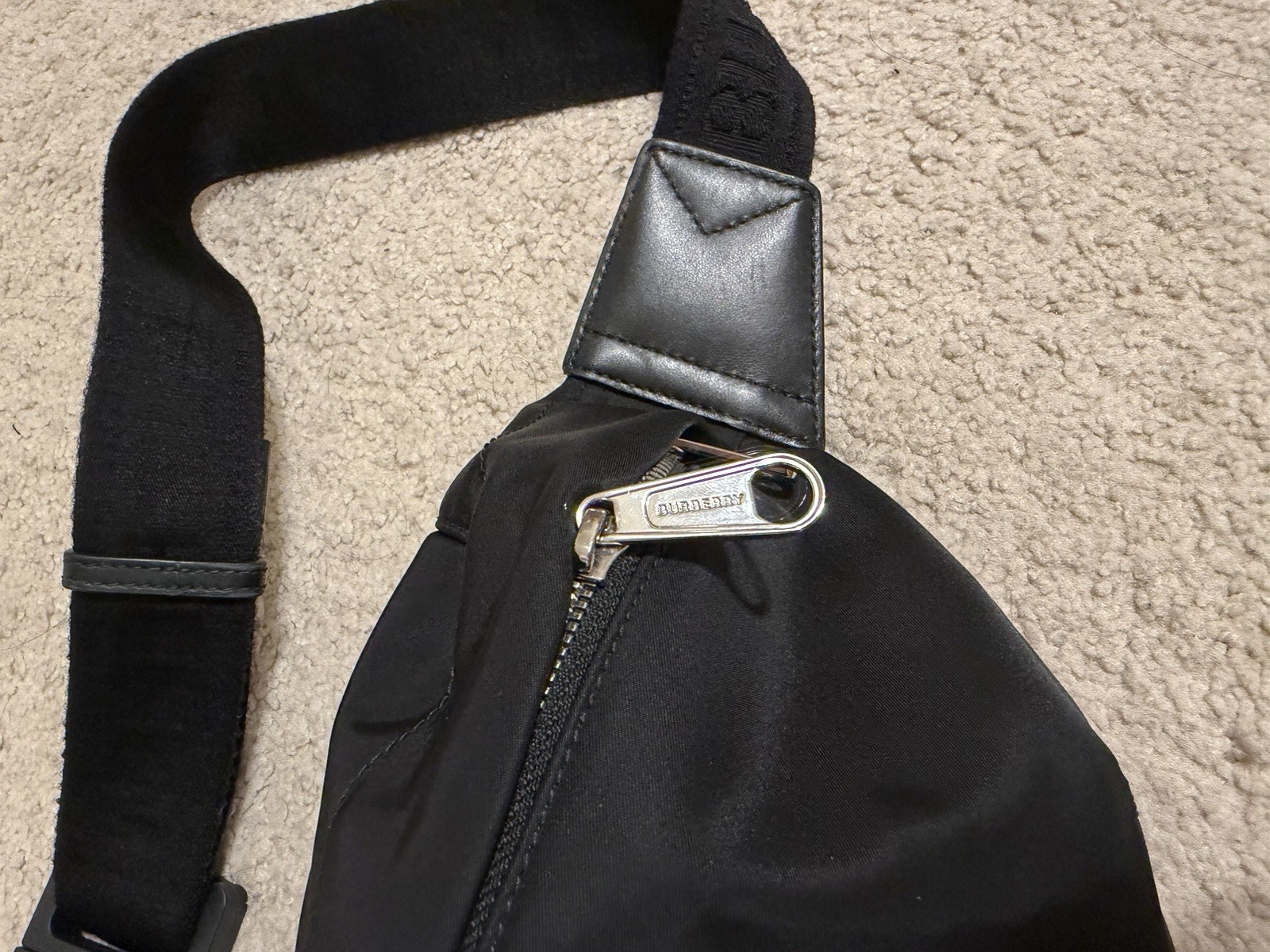 Burberry Belt Bag Nylon Strap Black