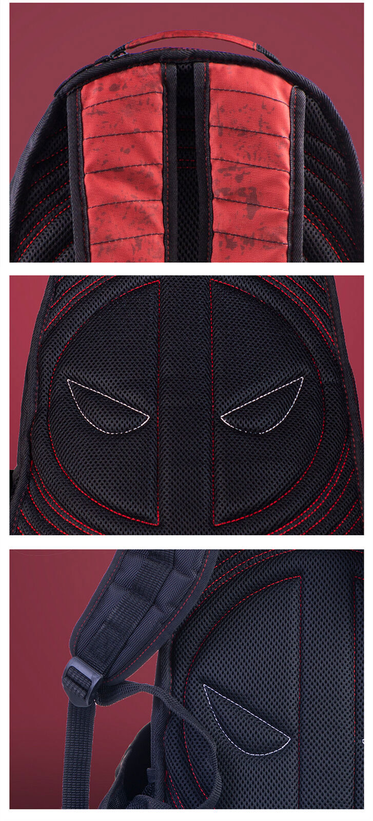 Marvel Deadpool 3 Backpack Laptop Casual Travel Rucksack Schoolbag Xmas Gift
