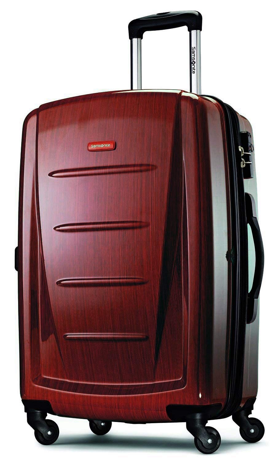 Samsonite Winfield 2 Hardside Luggage Burgundy Checked Medium 24 Inch U13