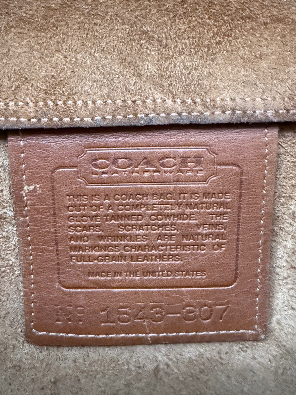 Vintage Coach NYC Leather Briefcase Messenger Bag USA Made Tan Satchel